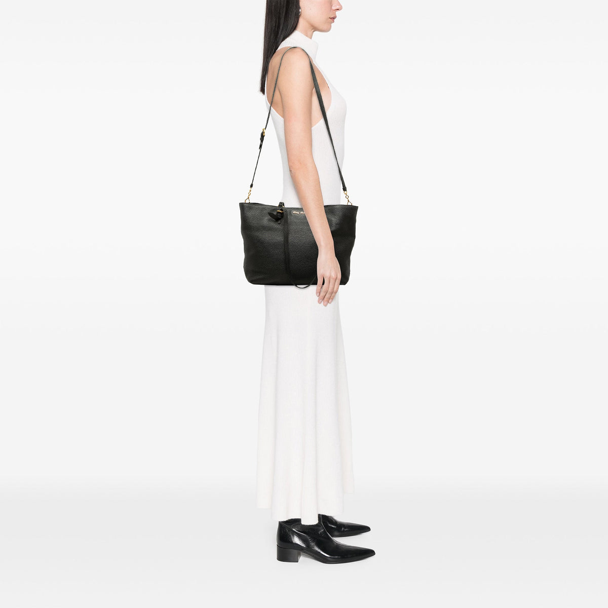 Miu Miu Vitello Daino Open Convertible Tote