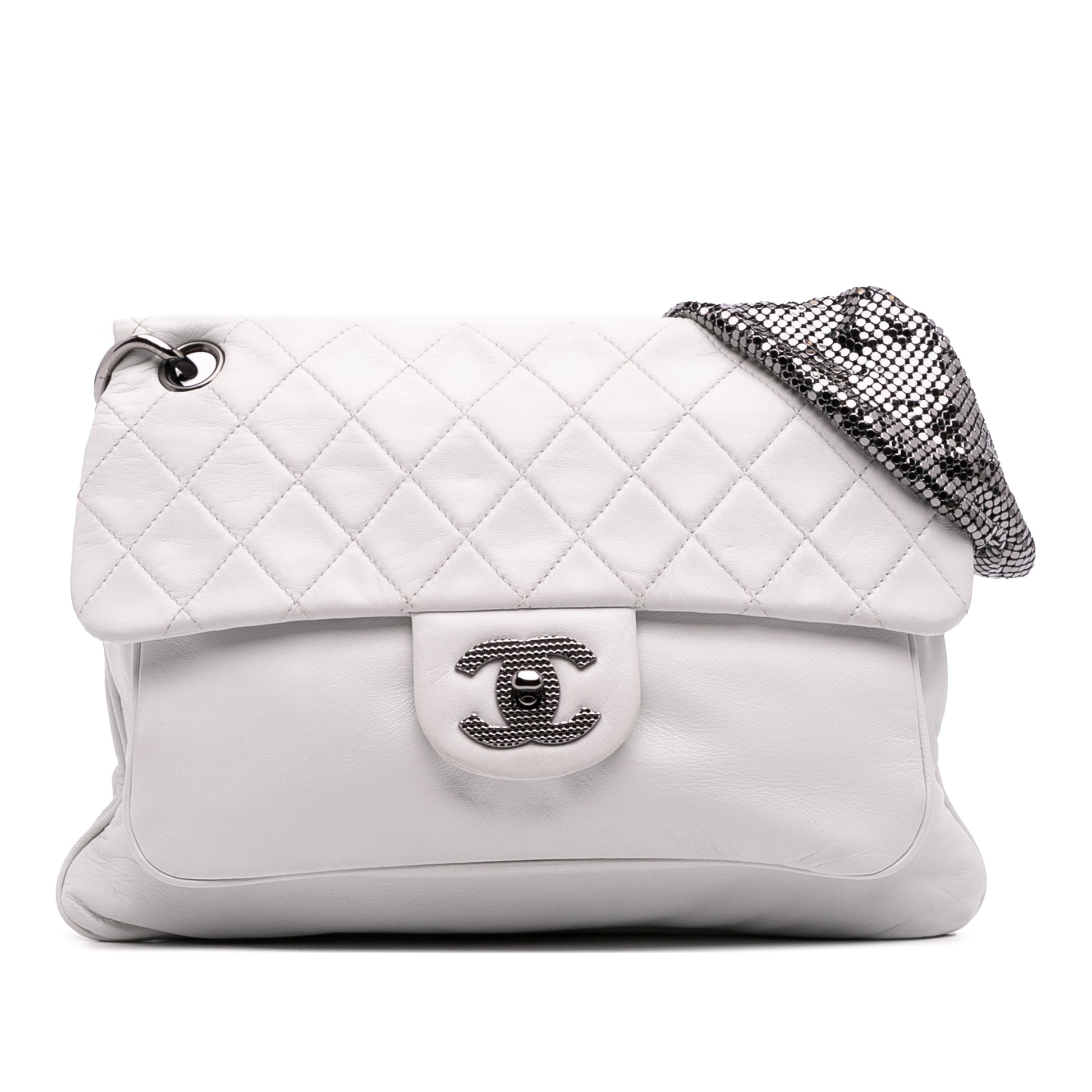 Chanel CC Quilted Soft Lambskin Chain Mail Shoulder Bag