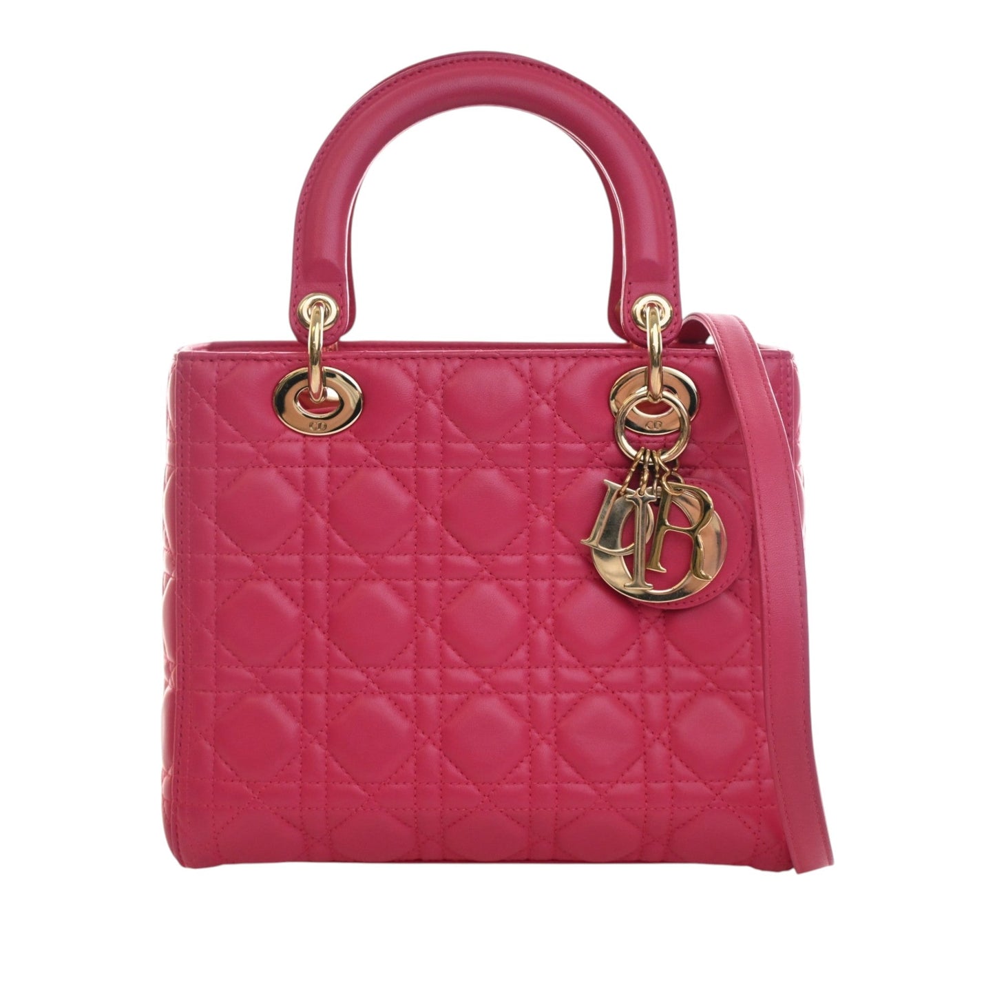 Dior Medium Lambskin Cannage Lady Dior