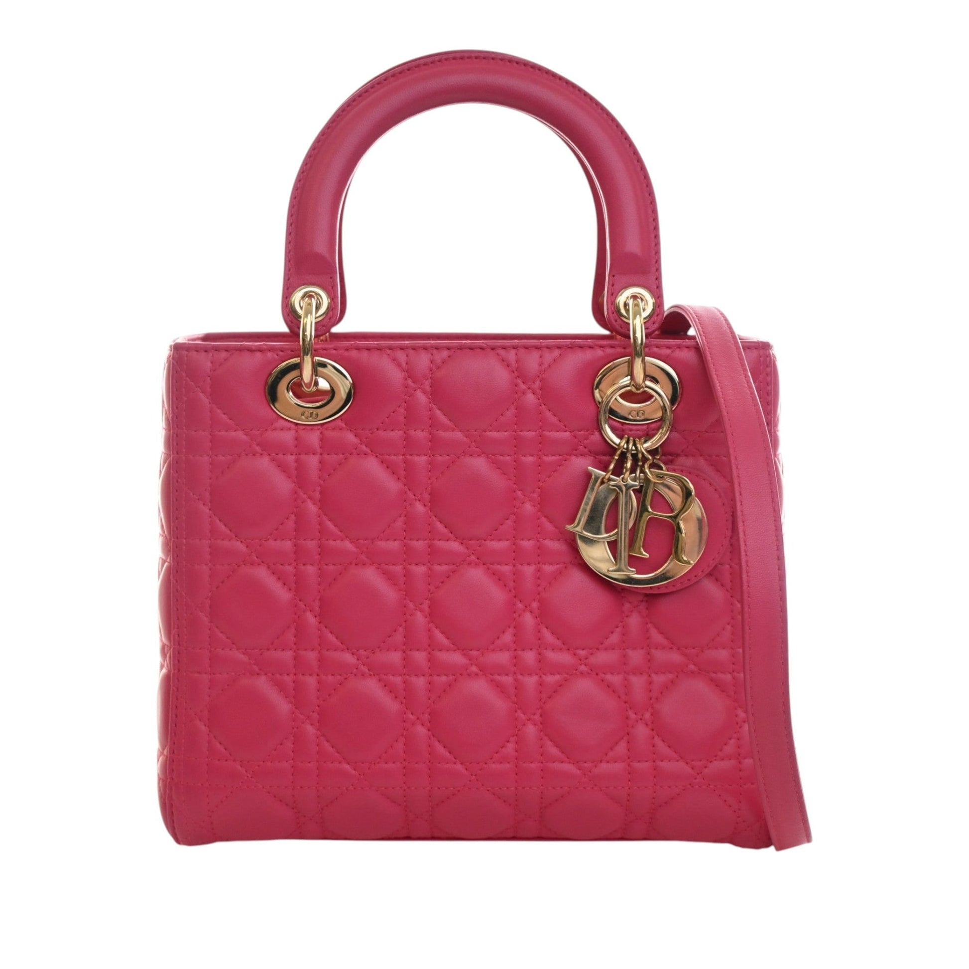 Dior Medium Lambskin Cannage Lady Dior
