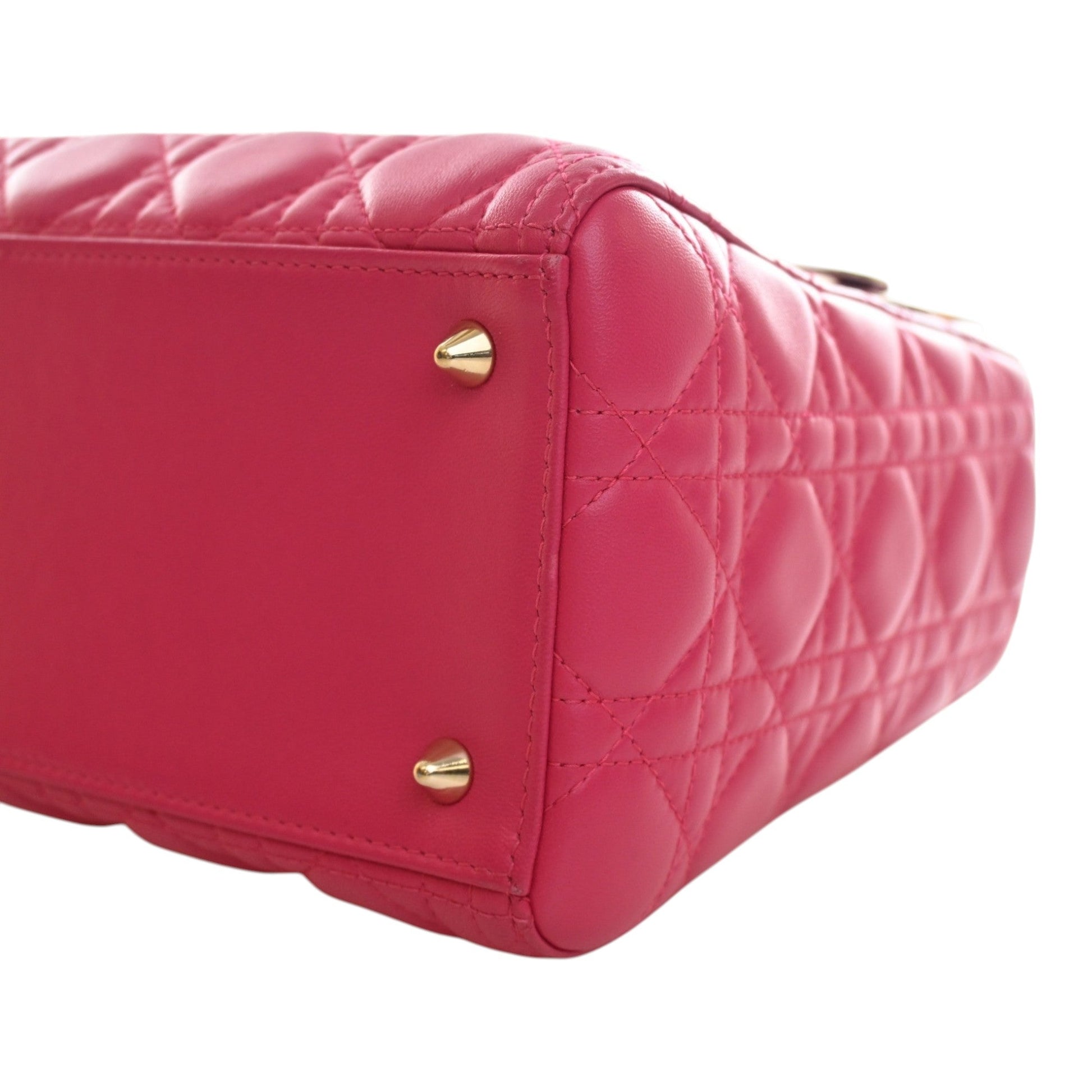 Dior Medium Lambskin Cannage Lady Dior