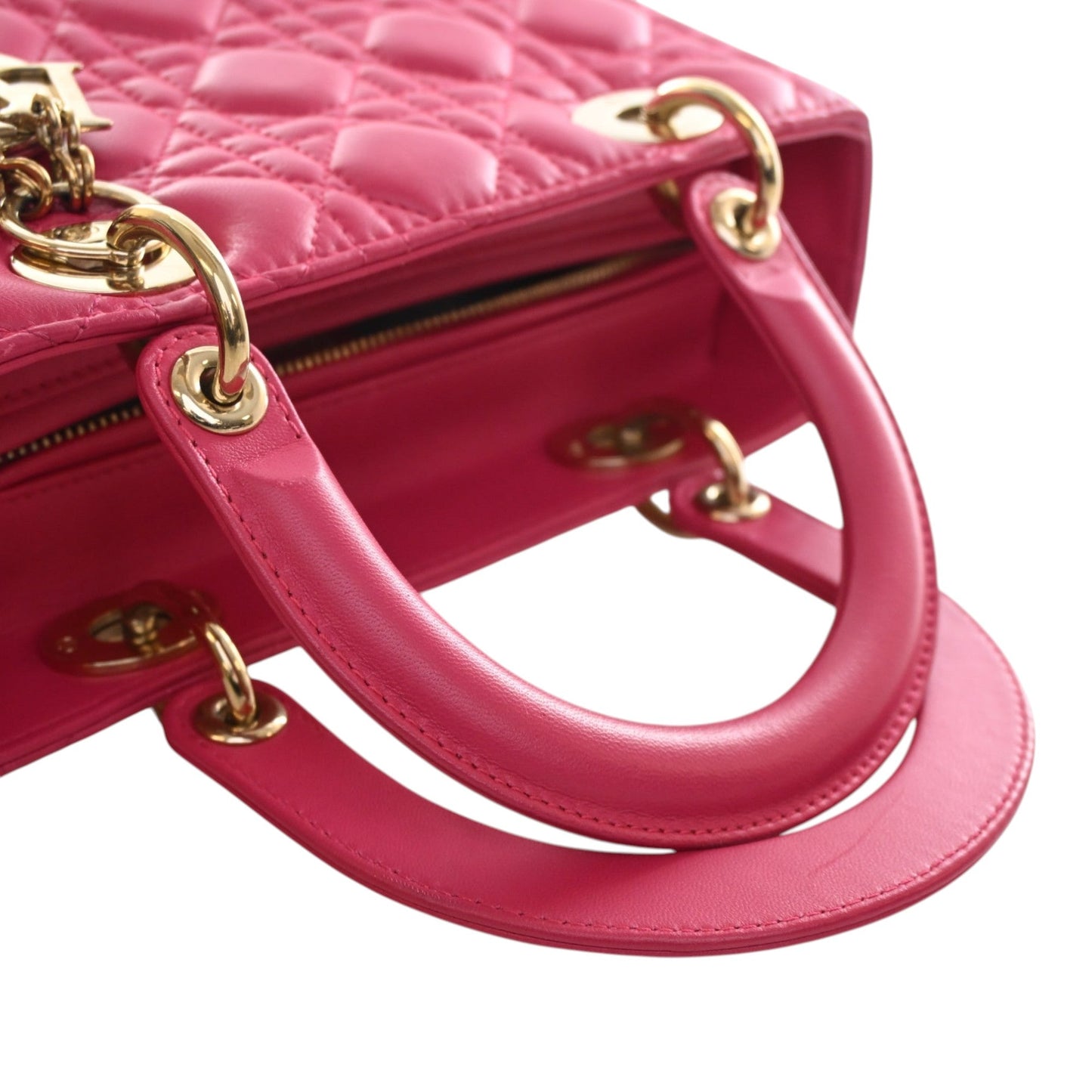Dior Medium Lambskin Cannage Lady Dior