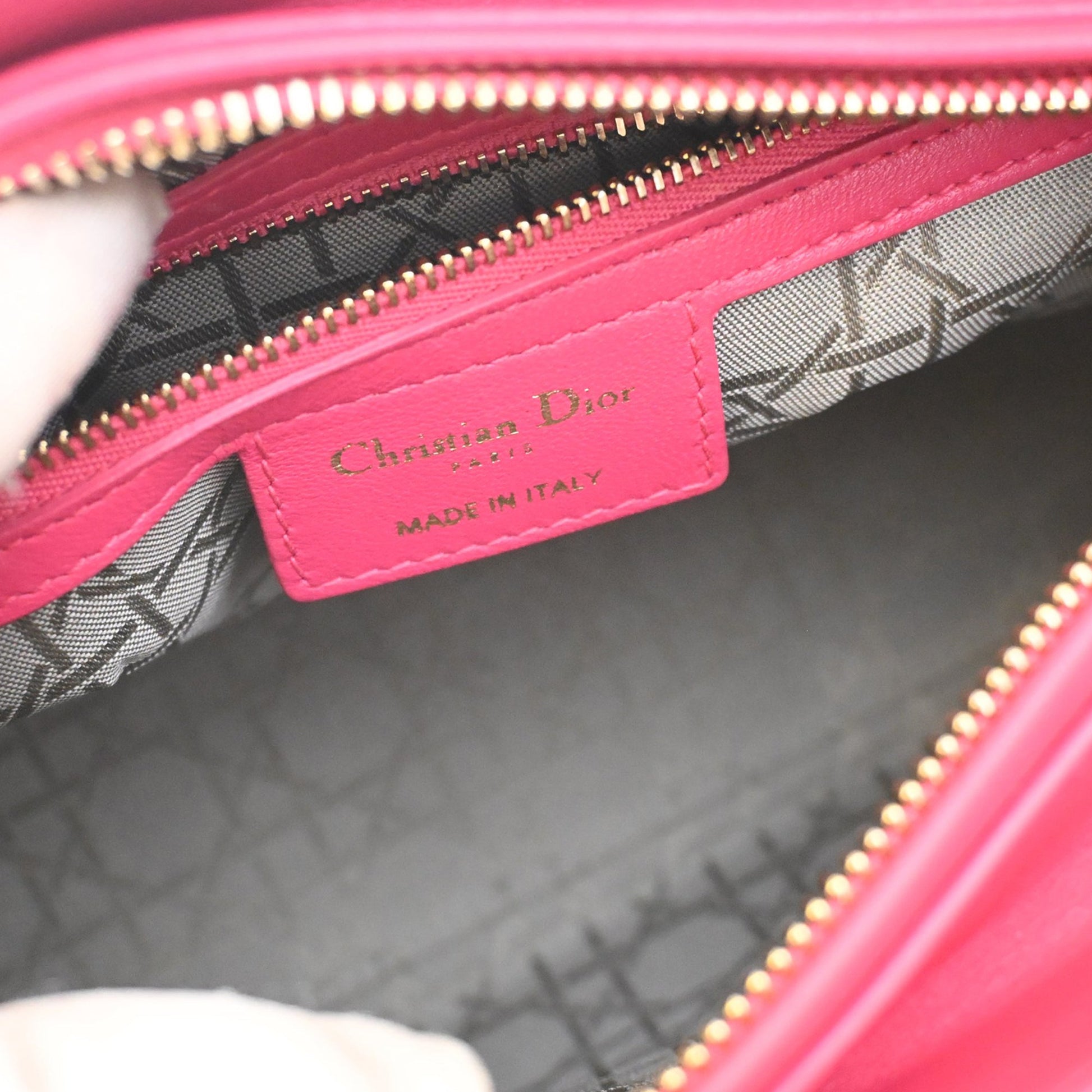 Dior Medium Lambskin Cannage Lady Dior