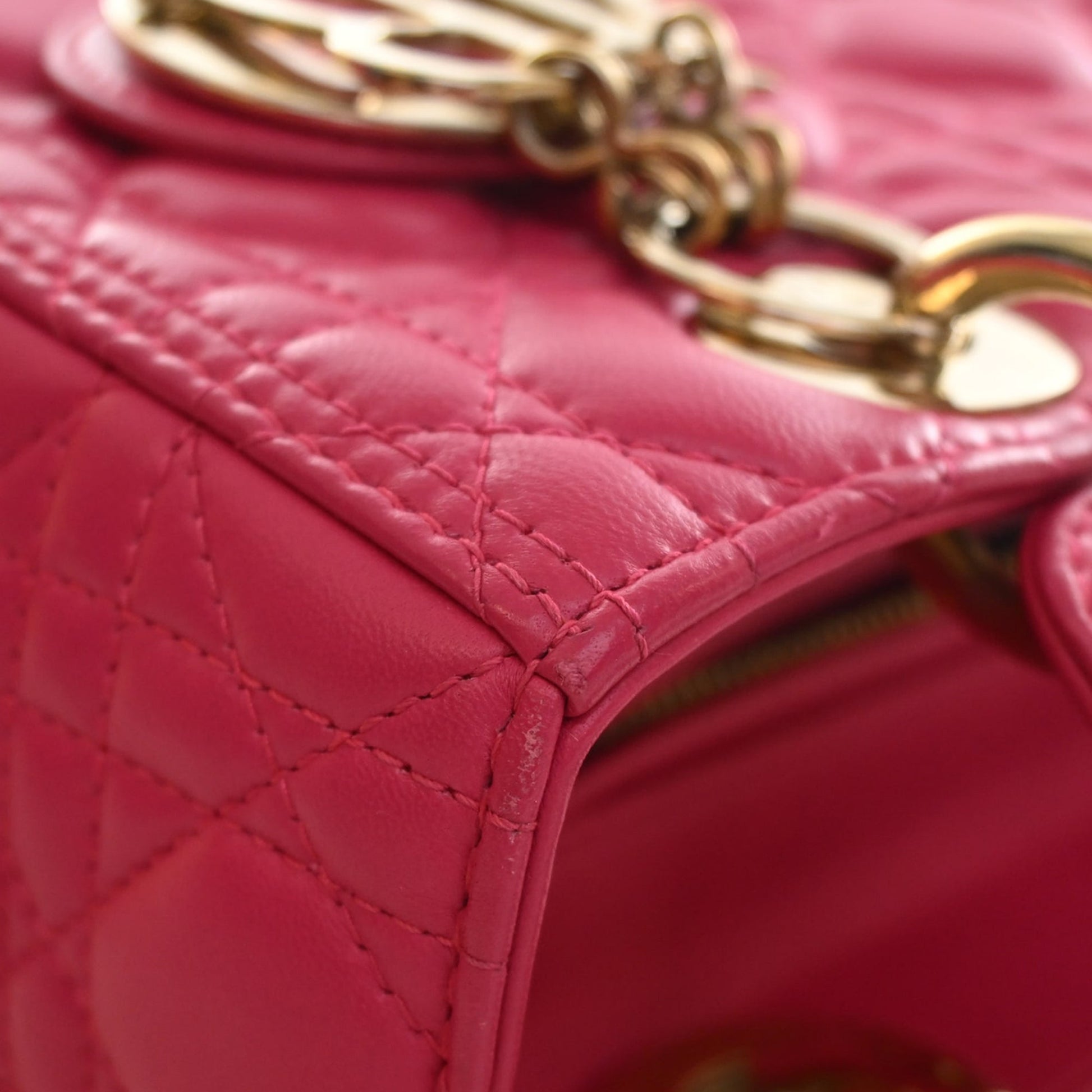 Dior Medium Lambskin Cannage Lady Dior