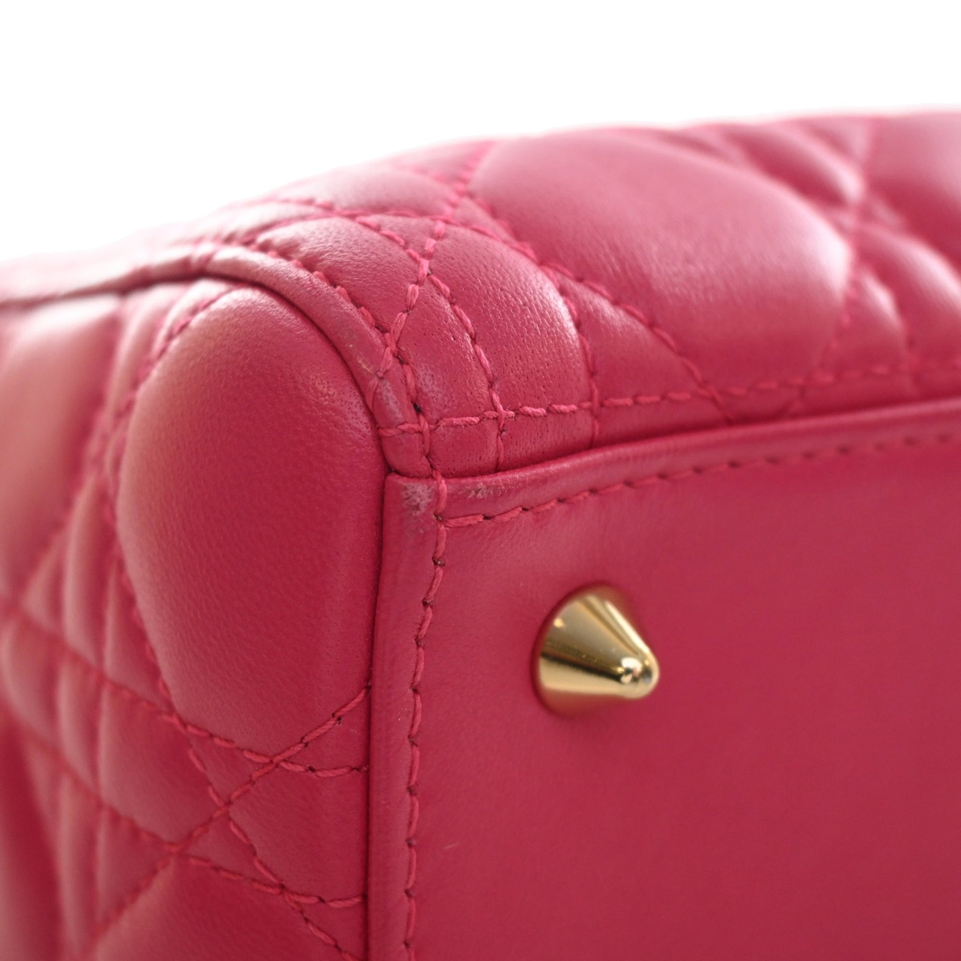 Dior Medium Lambskin Cannage Lady Dior