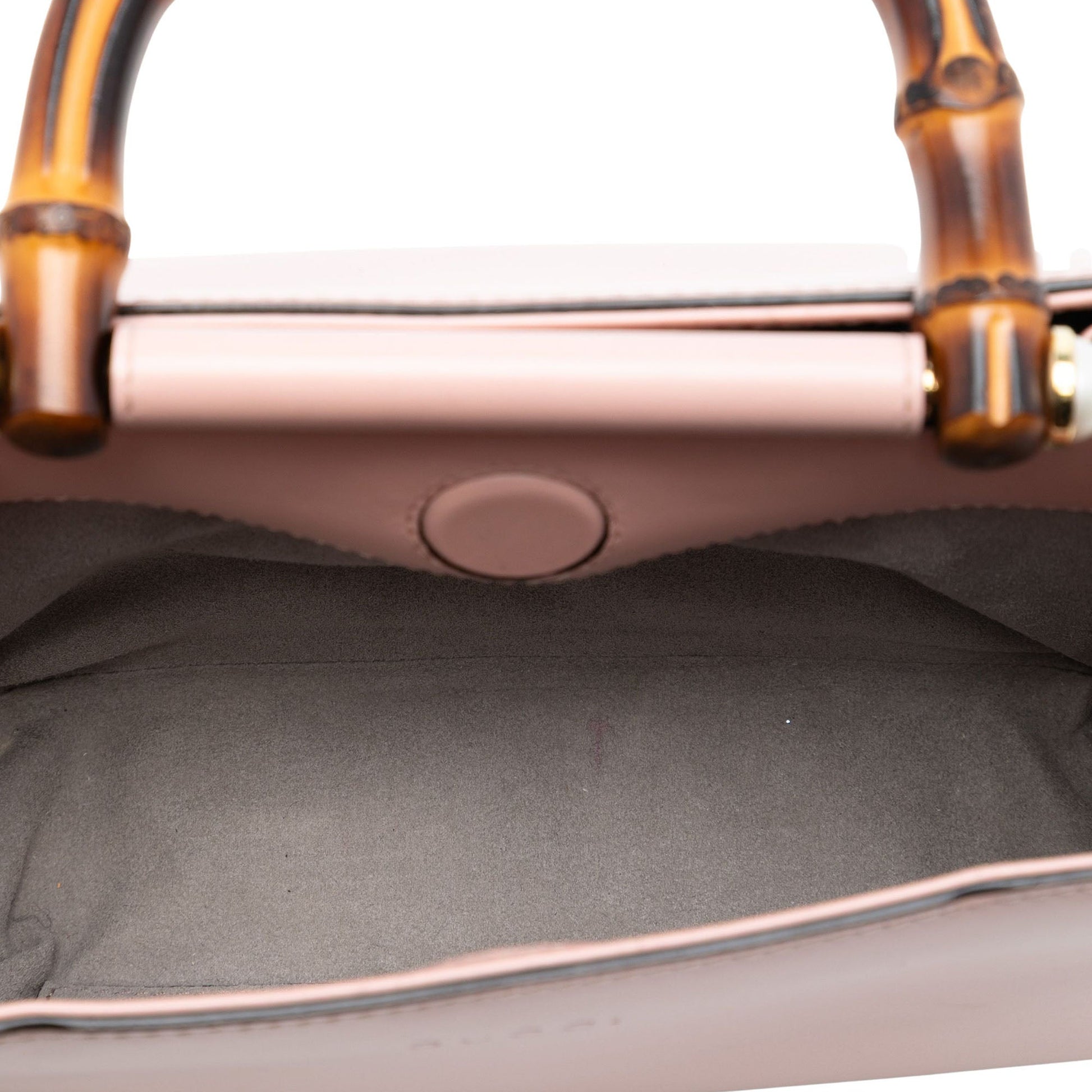 Gucci Mini Leather Bamboo Nymphaea Satchel