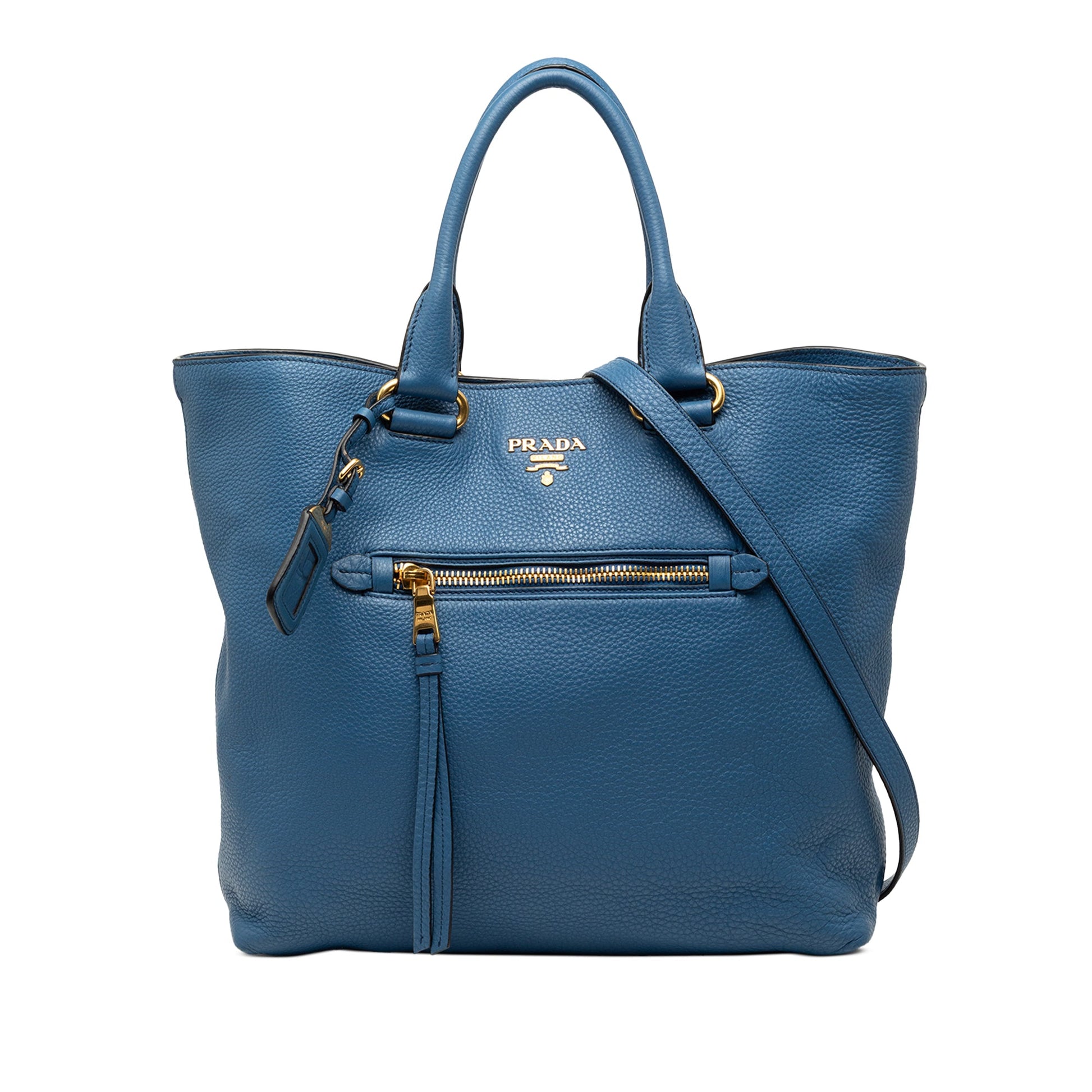 Prada Vitello Daino Open Convertible Tote