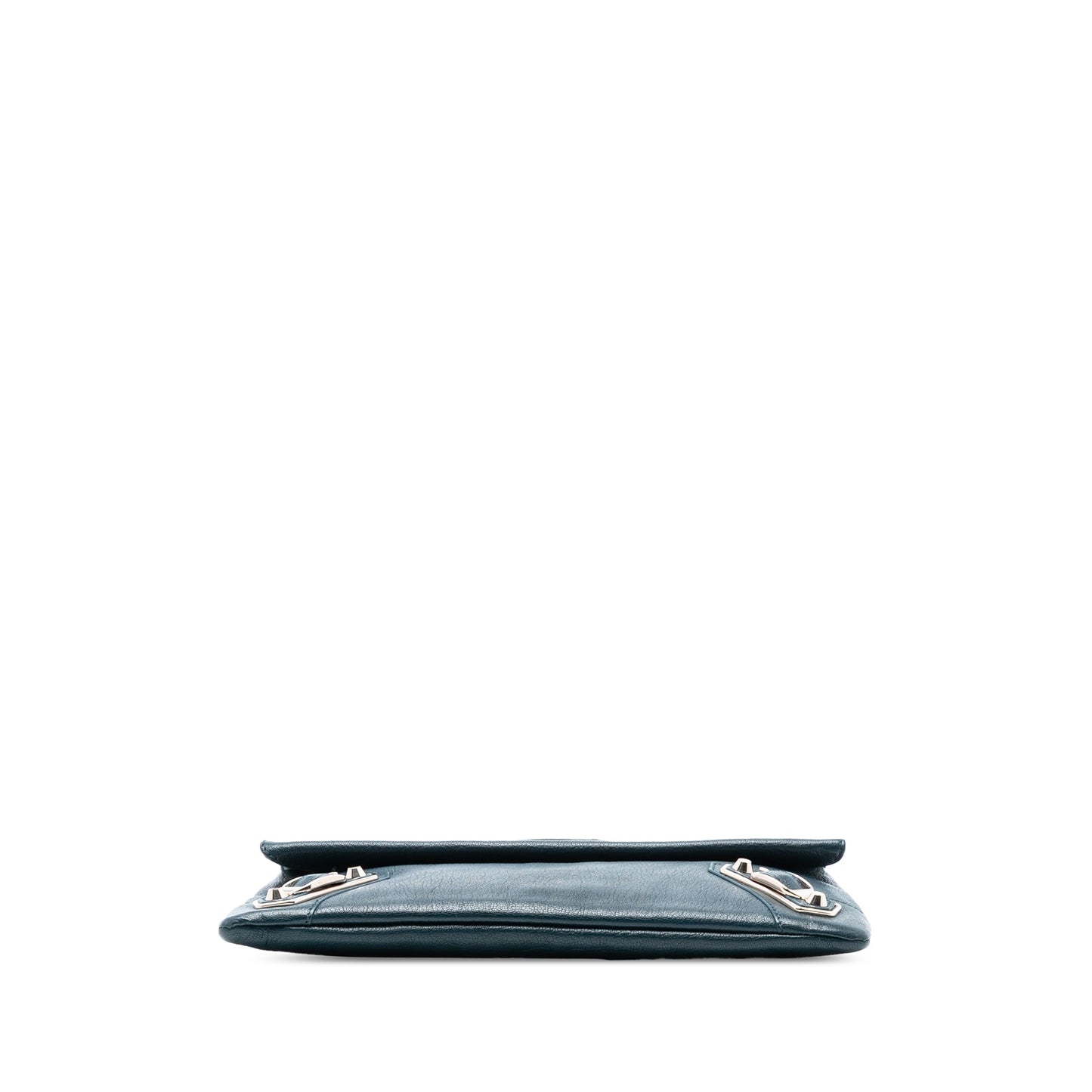 Balenciaga Chevre Motocross Classic Metallic Edge Envelope Clutch