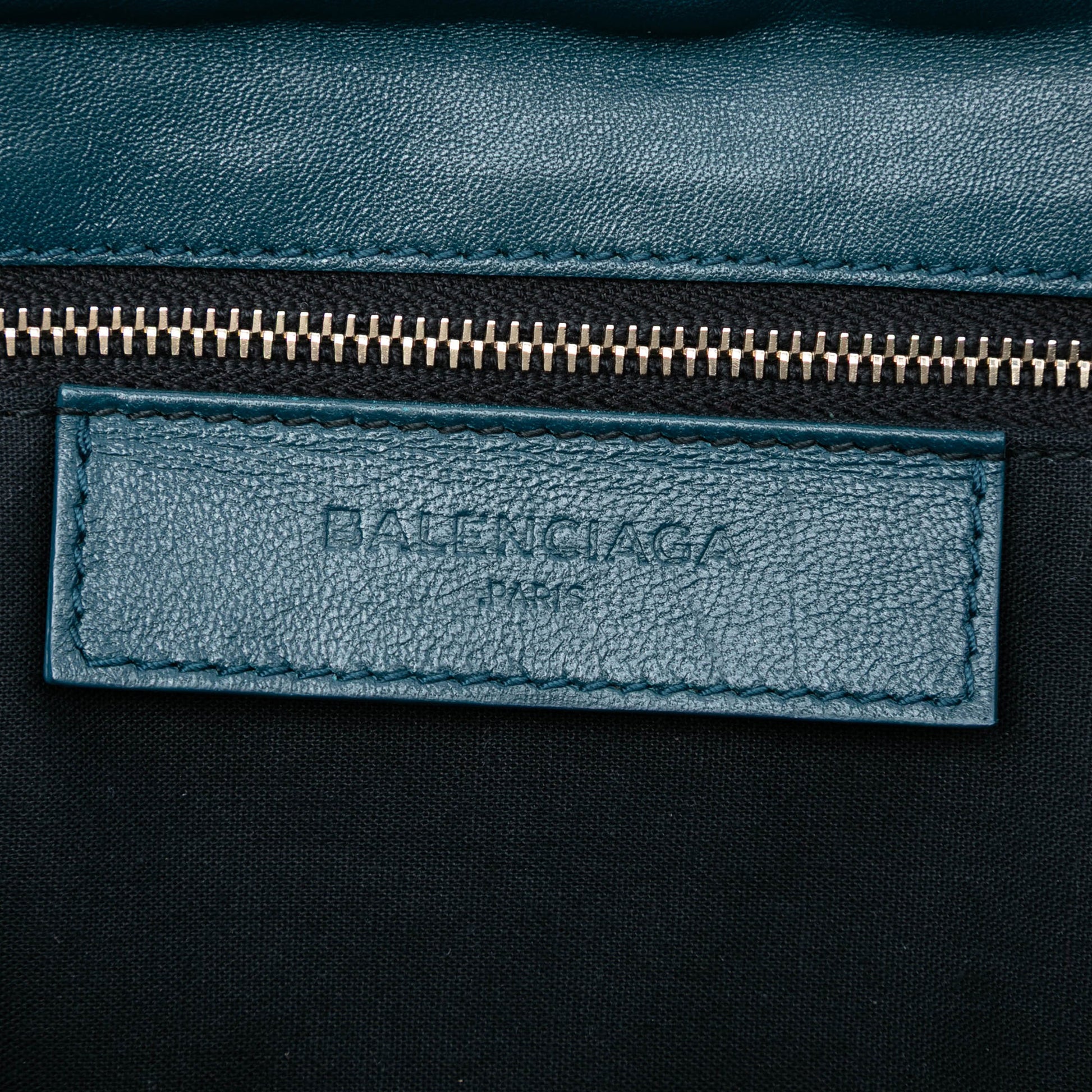 Balenciaga Chevre Motocross Classic Metallic Edge Envelope Clutch