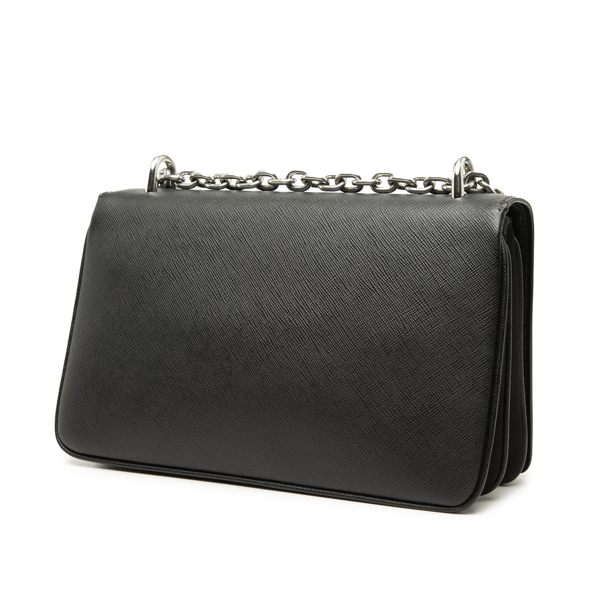 Prada Saffiano and Tessuto Chain Crossbody