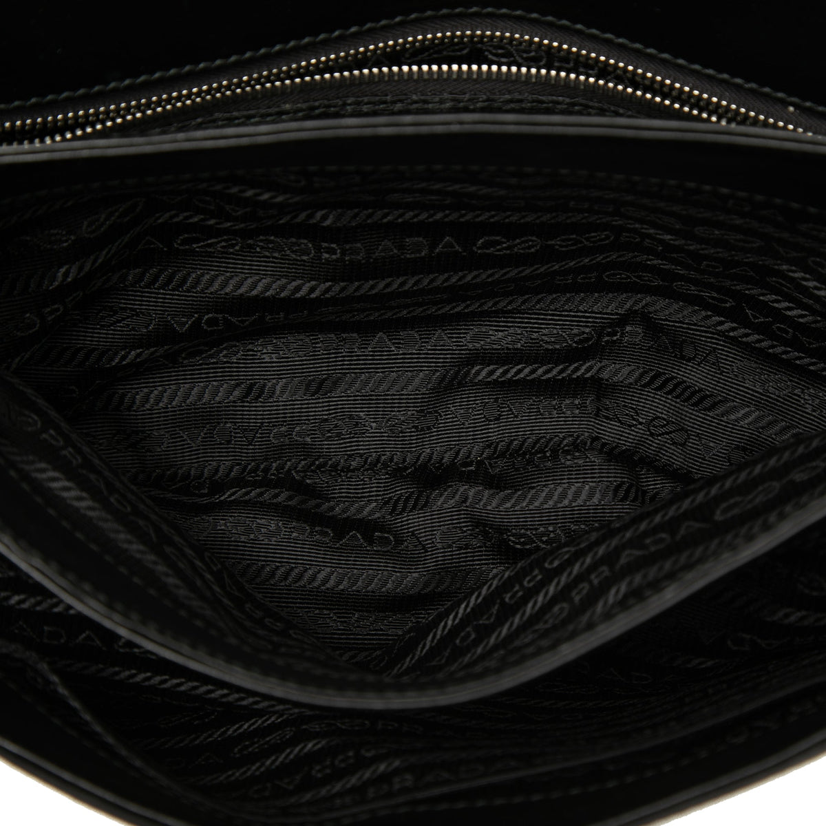 Prada Saffiano and Tessuto Chain Crossbody