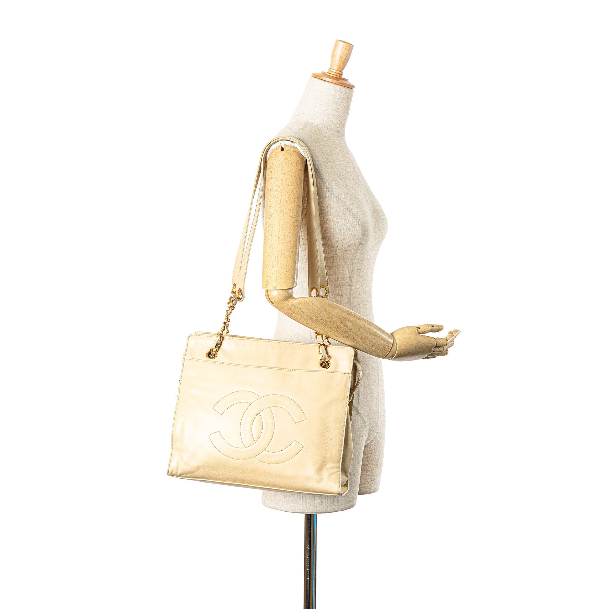 Chanel CC Lambskin Chain Tote