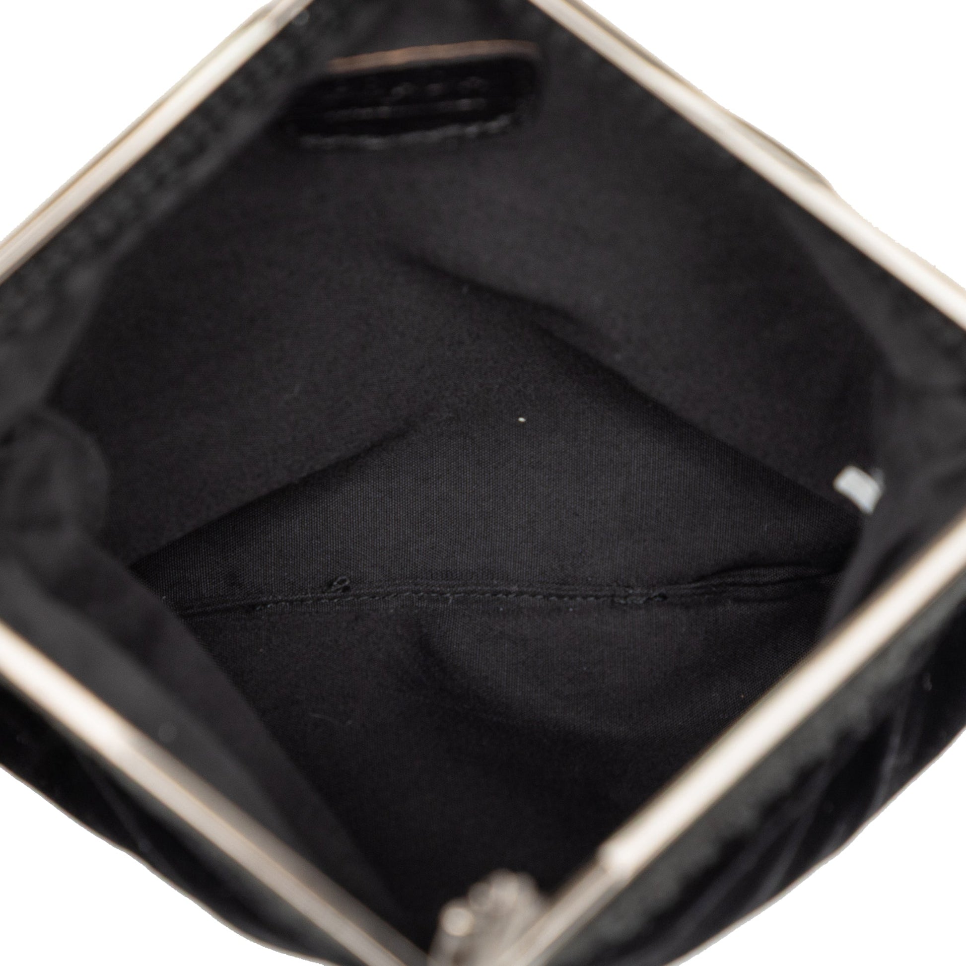Prada Velluto Ricamo Tulip Kisslock Frame Bag