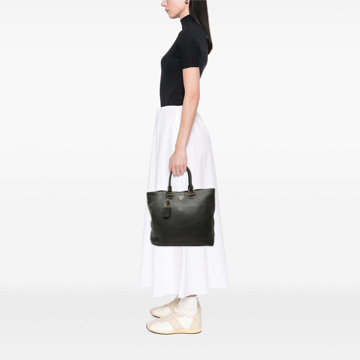 Prada Vitello Phenix Convertible Shopping Tote