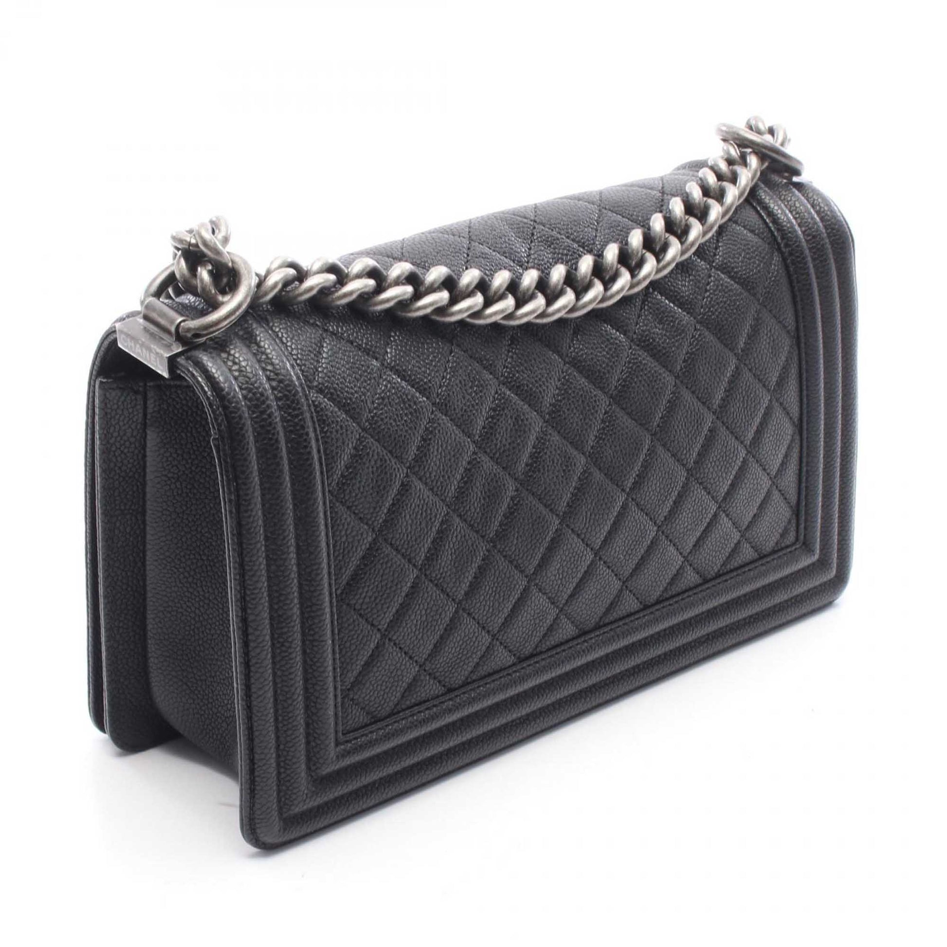 Chanel Old Medium Quilted Caviar Boy Flap