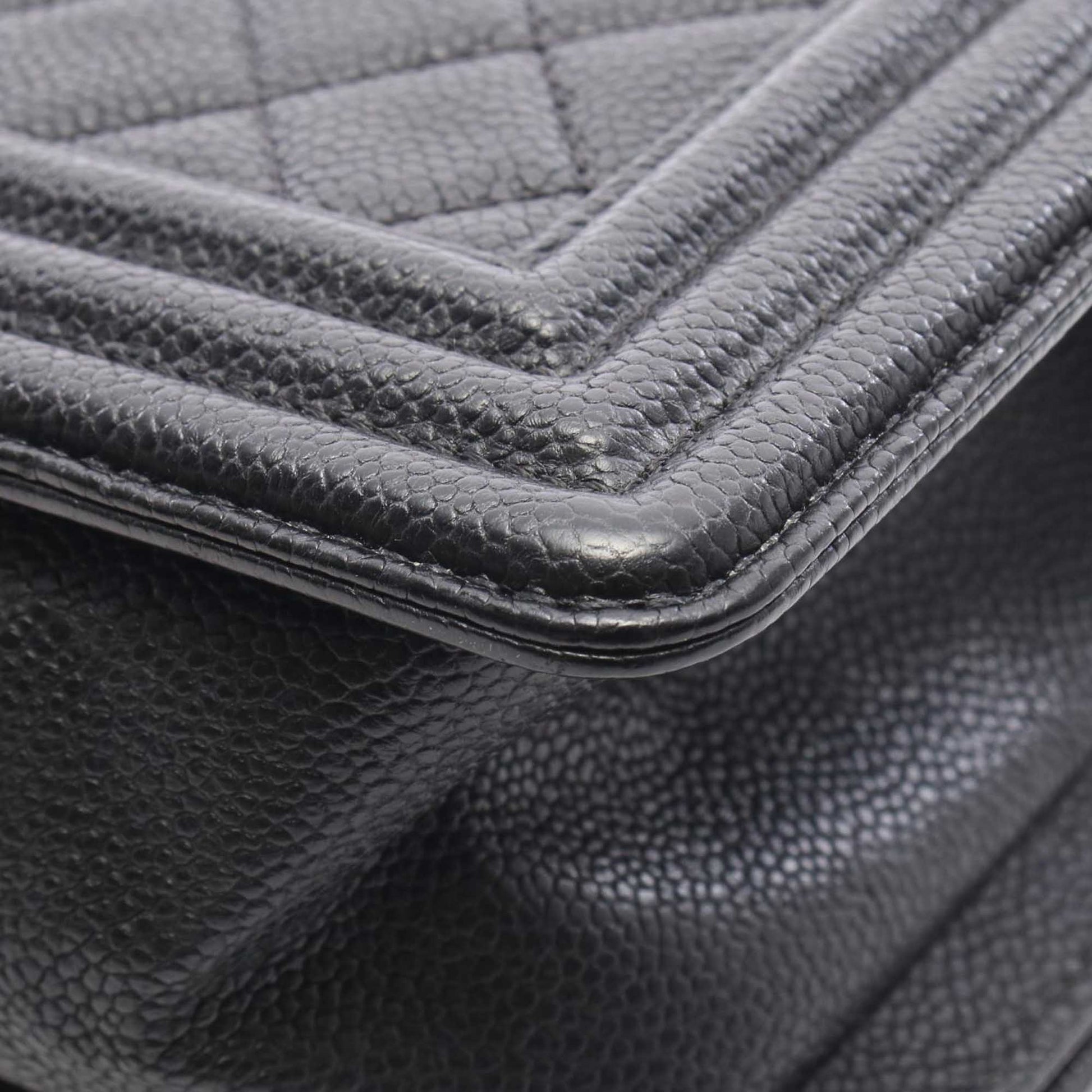 Chanel Old Medium Quilted Caviar Boy Flap