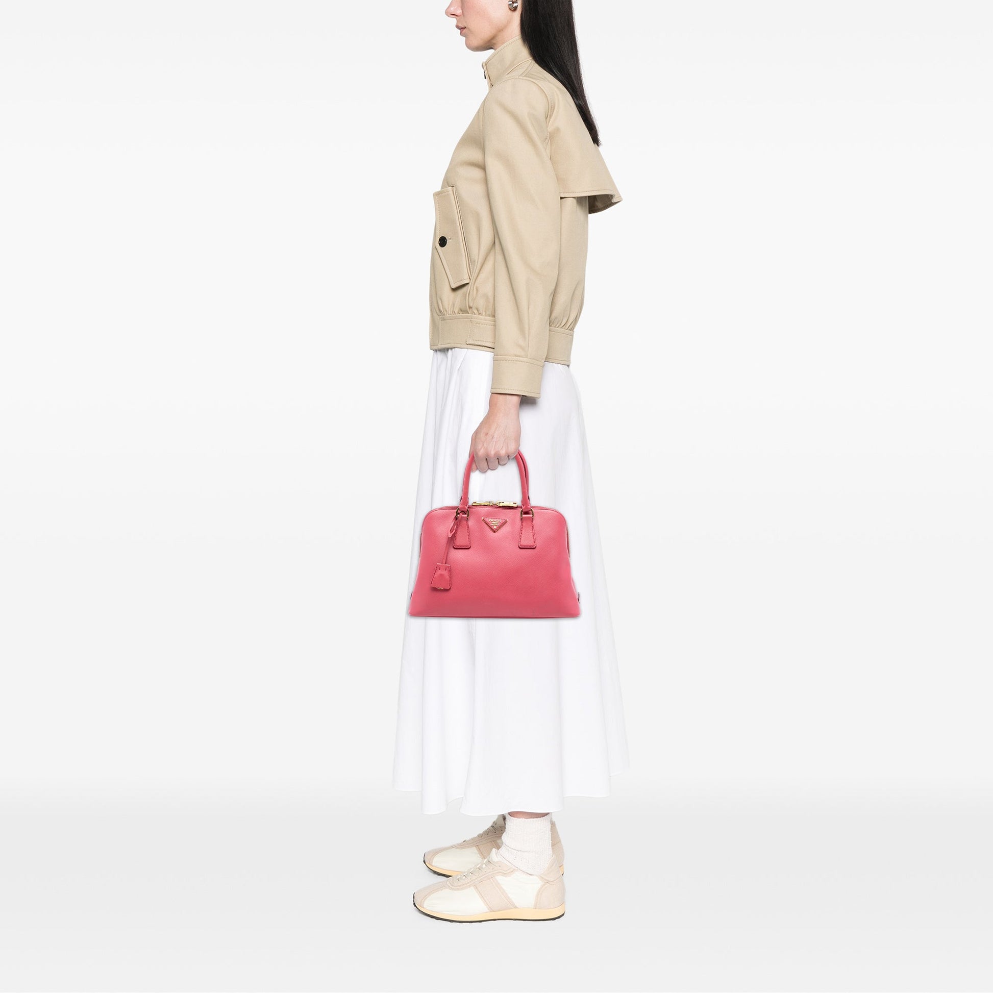Prada Medium Saffiano Lux Promenade Satchel