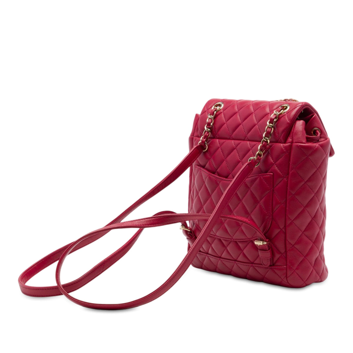 Chanel Mini Quilted Lambskin Urban Spirit Backpack — Red