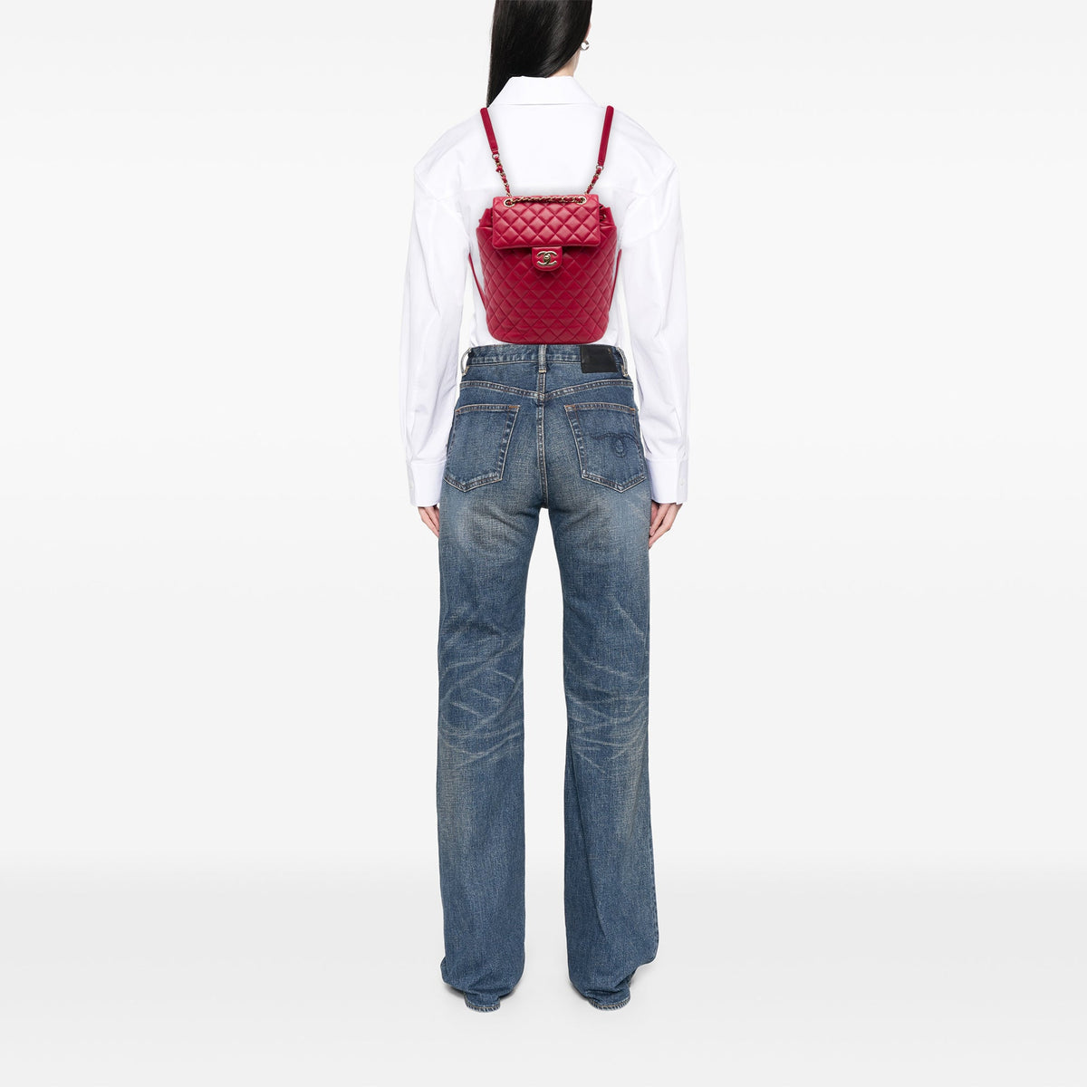 Chanel Mini Quilted Lambskin Urban Spirit Backpack — Red