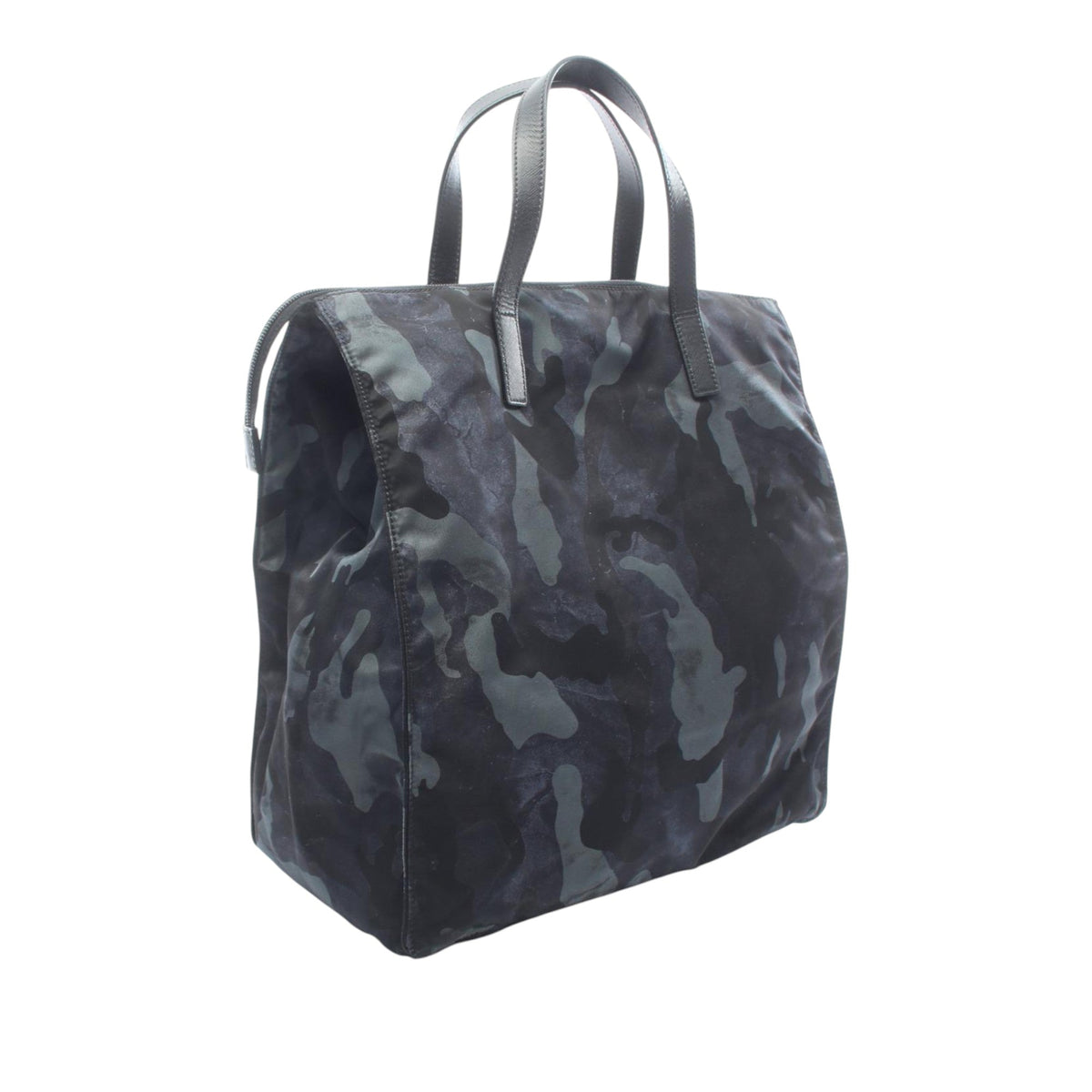 Prada Tessuto Camouflage Satchel — Blue