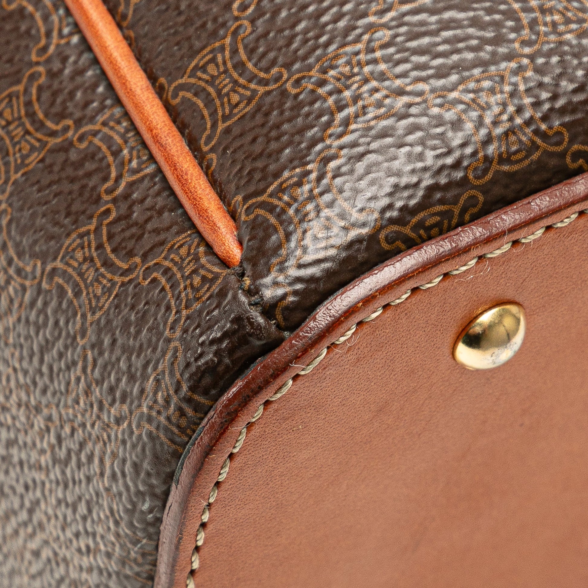 Celine Macadam Coated Canvas Handbag