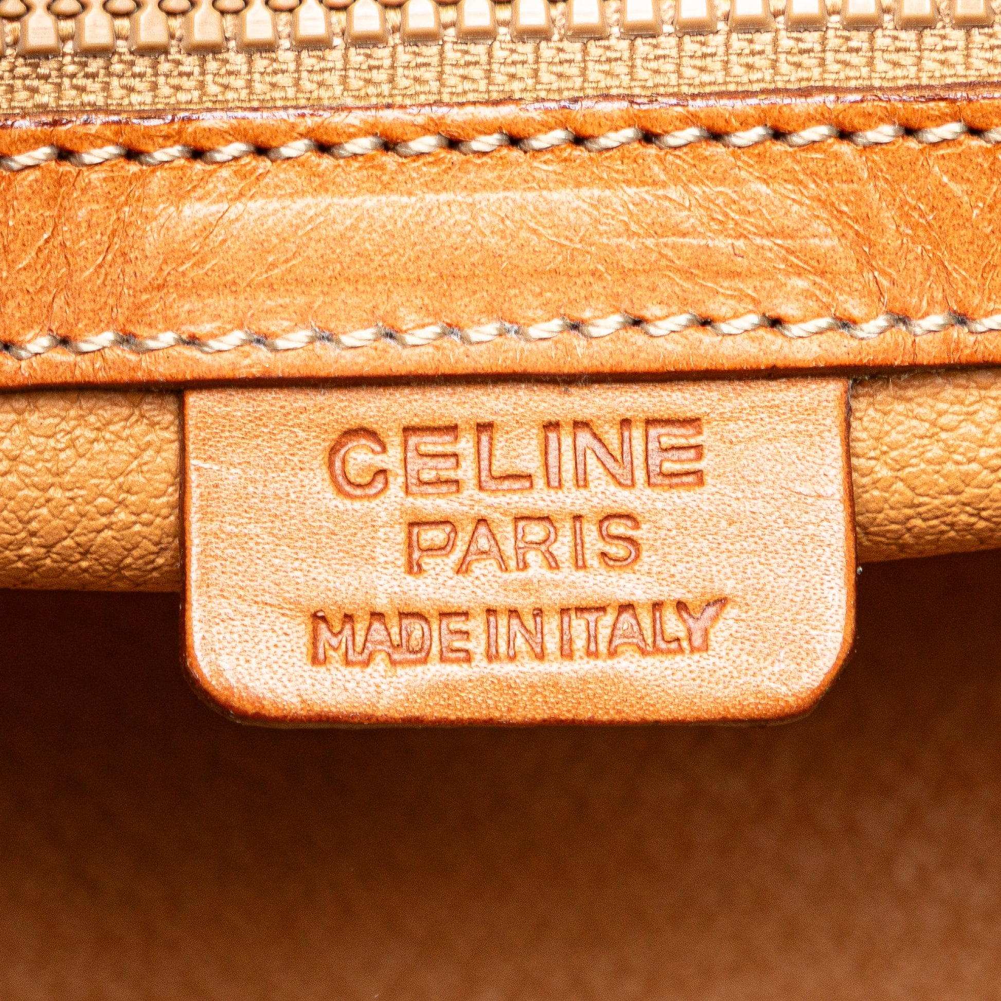 Celine Macadam Coated Canvas Handbag