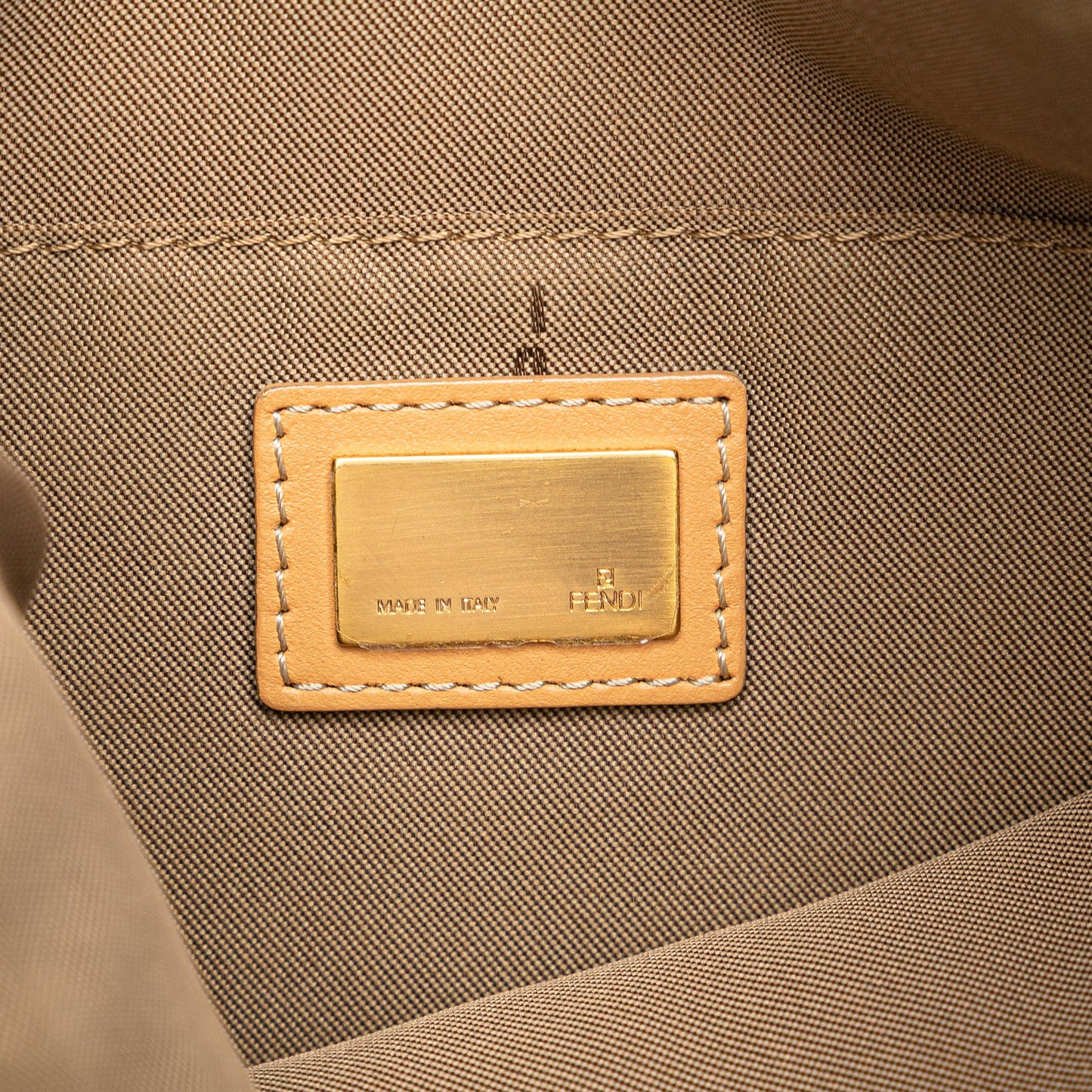 Fendi Zucchino Canvas Shoulder Bag