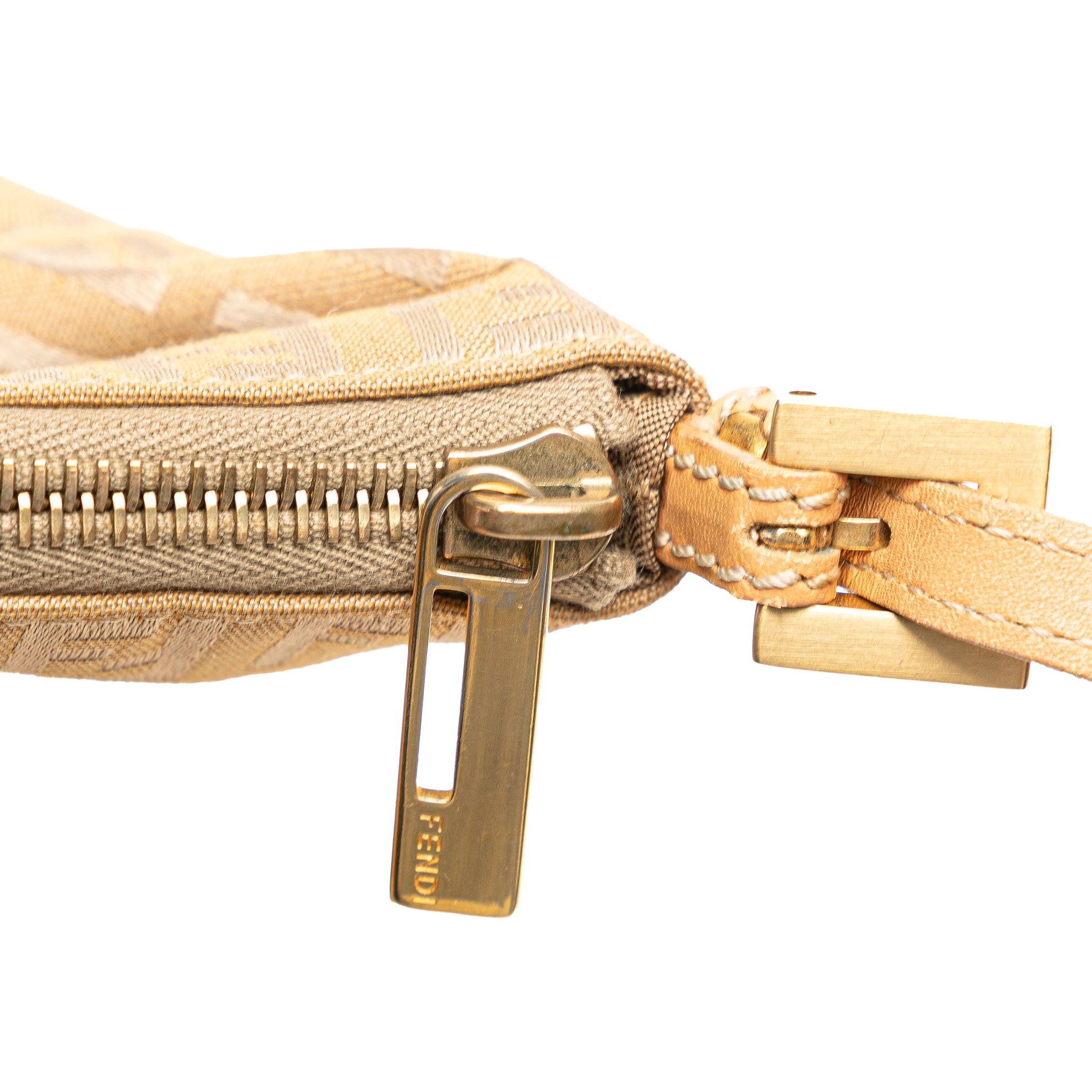 Fendi Zucchino Canvas Shoulder Bag