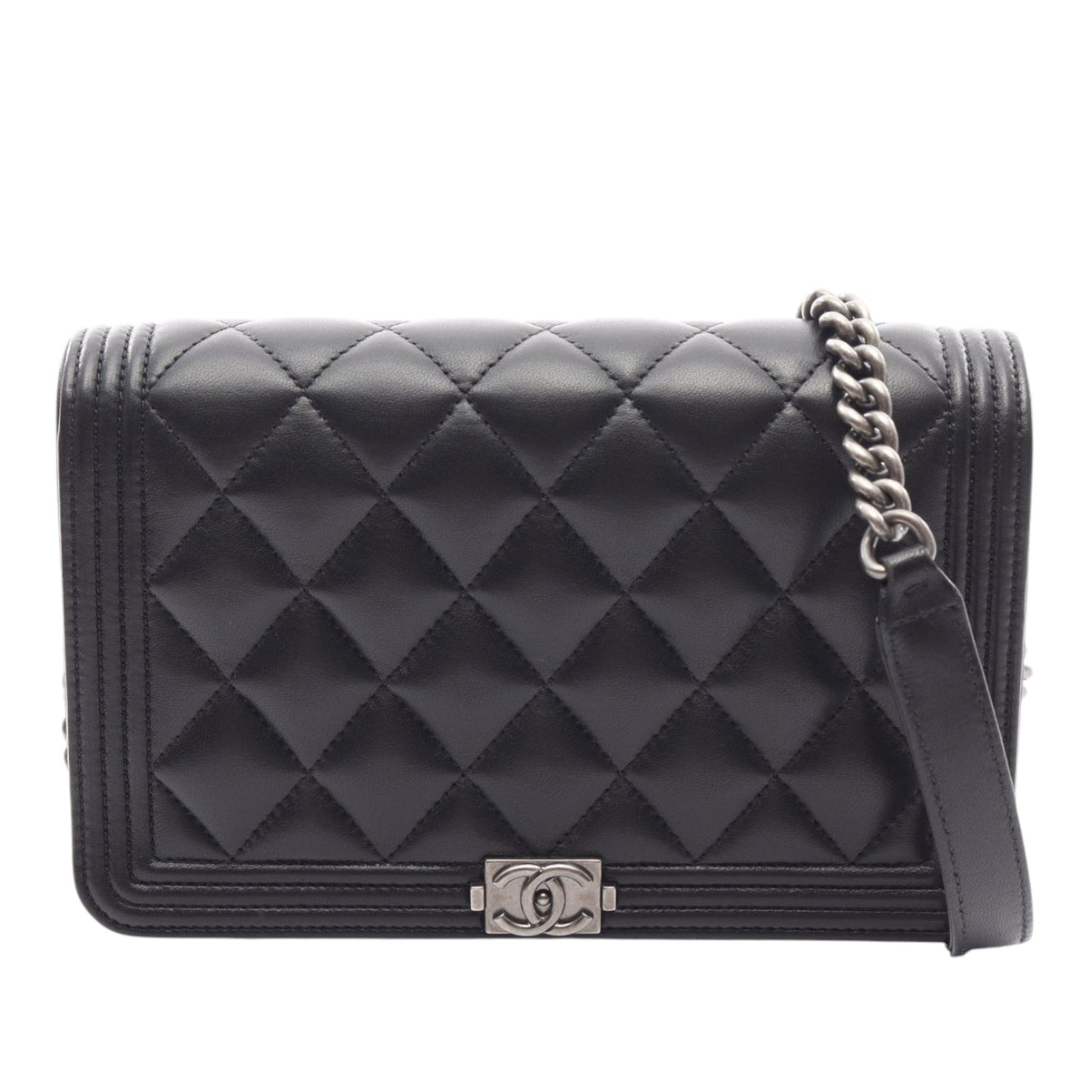 Chanel Quilted Lambskin Boy Wallet On Chain