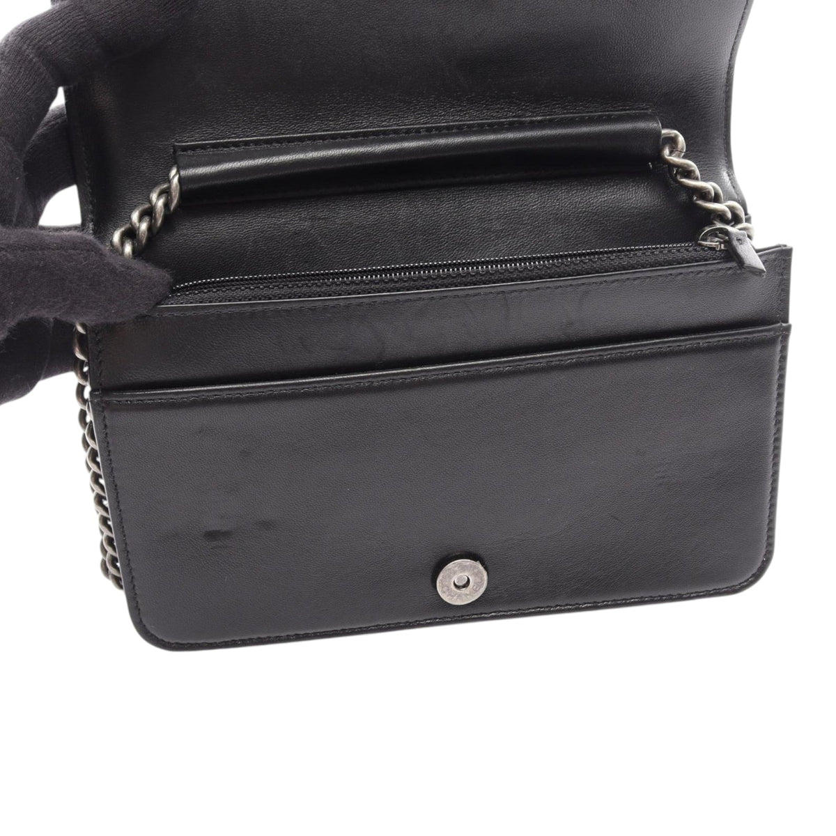 Chanel Quilted Lambskin Boy Wallet On Chain