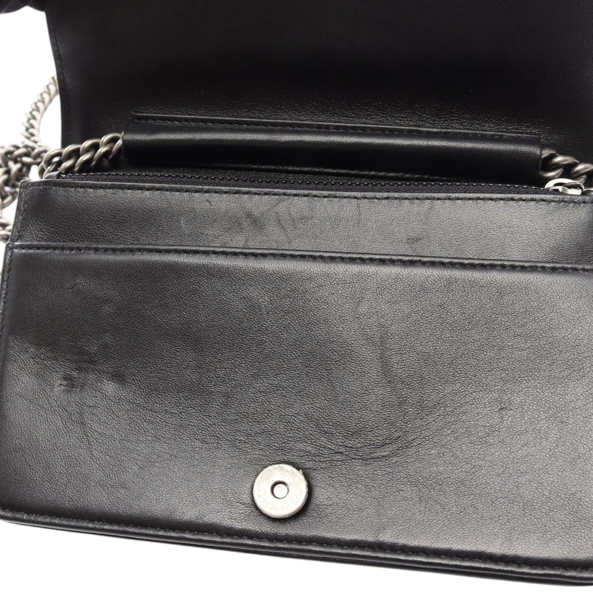 Chanel Quilted Lambskin Boy Wallet On Chain