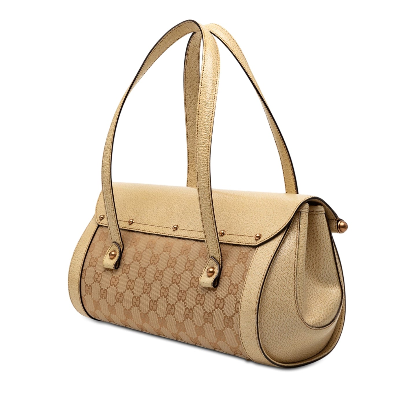 Gucci GG Canvas Bamboo Bullet Shoulder Bag