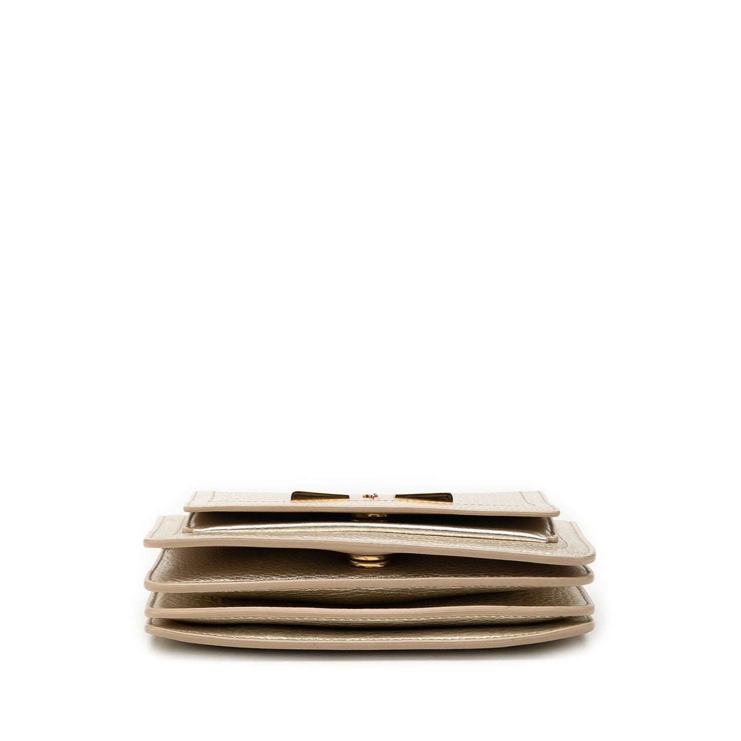 Ferragamo Small Metallic Leather Ginevra Shoulder Bag