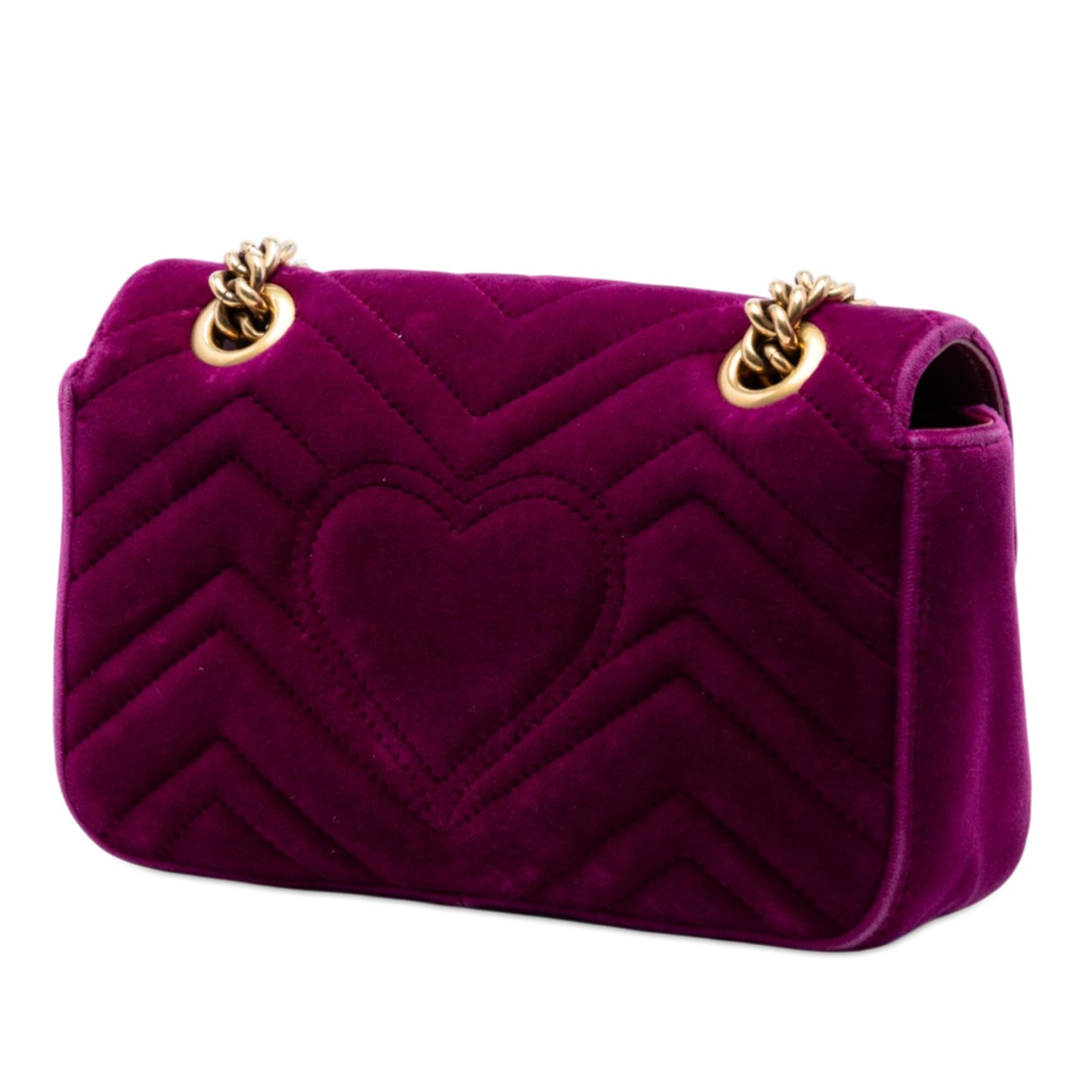 Gucci Small GG Marmont Matelasse Velvet Shoulder Bag