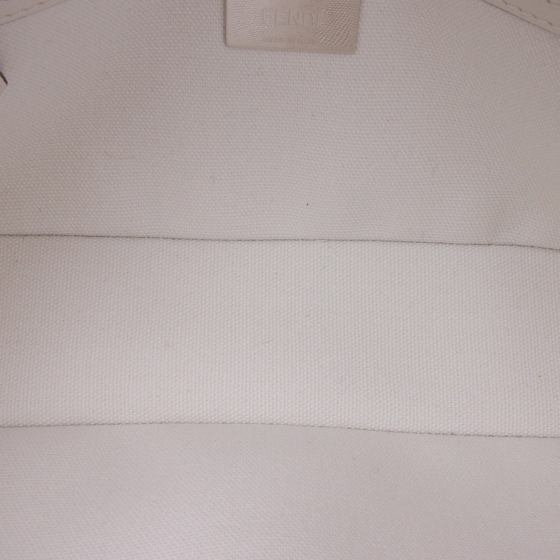 Fendi Zucca Embroidered Canvas Baguette Satchel