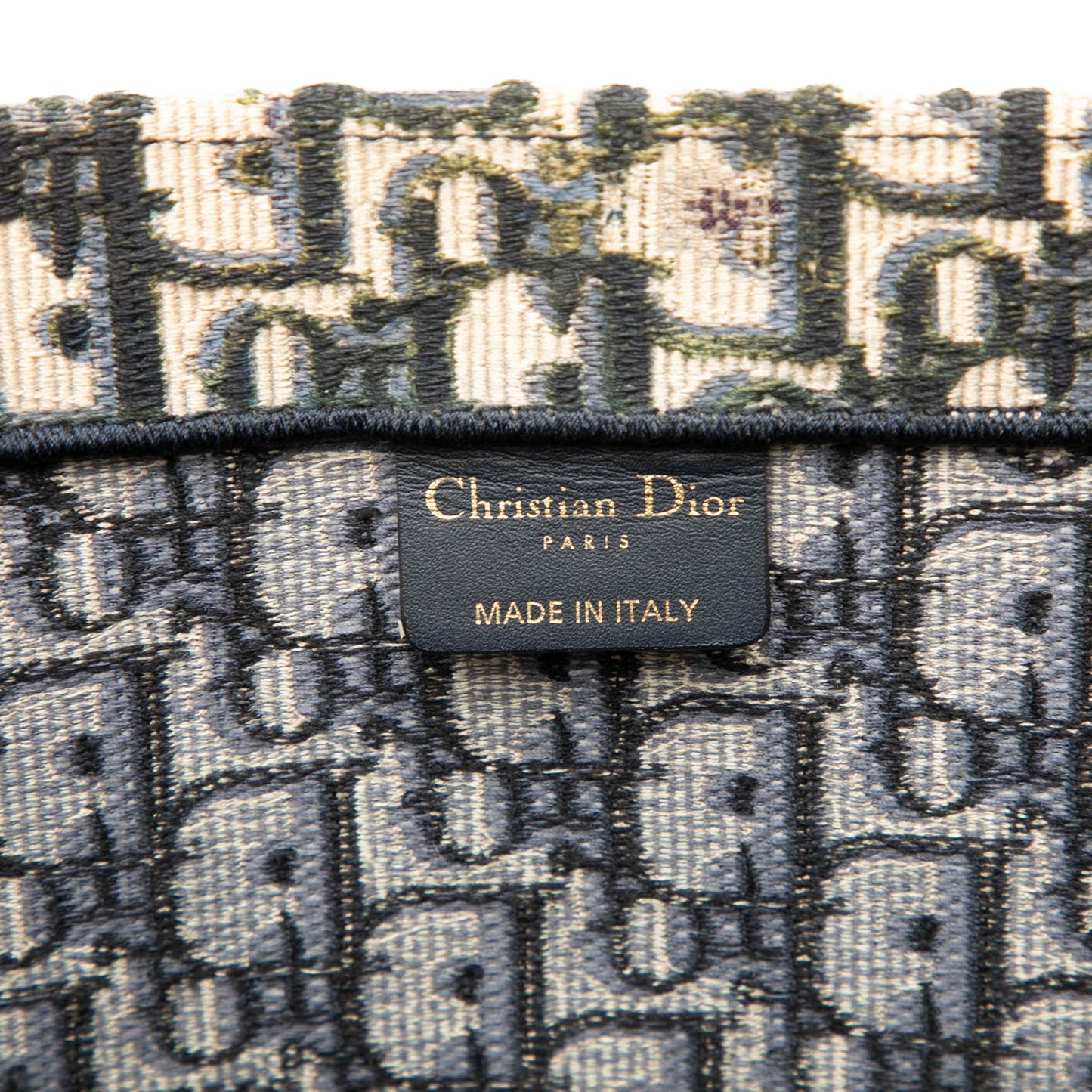 Dior Large Oblique Embroidered Canvas Book Tote