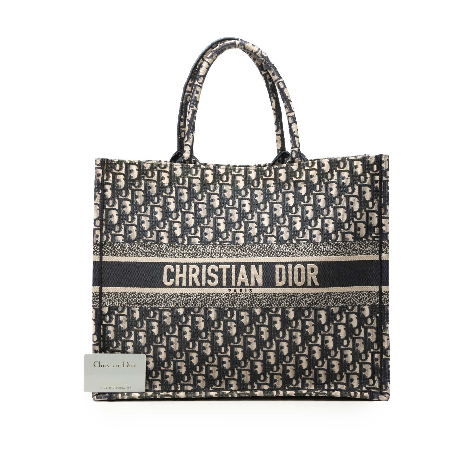 Dior Large Oblique Embroidered Canvas Book Tote