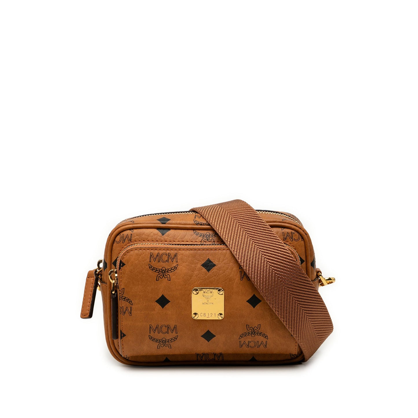 MCM Extra Mini Visetos Coated Canvas Aren Crossbody