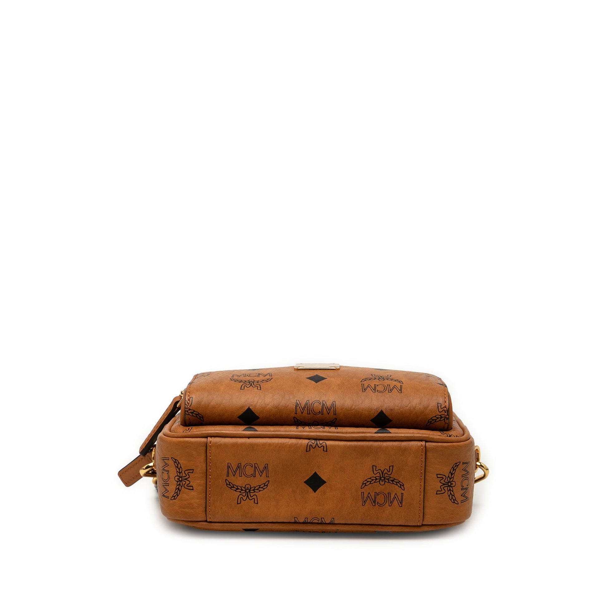 MCM Extra Mini Visetos Coated Canvas Aren Crossbody
