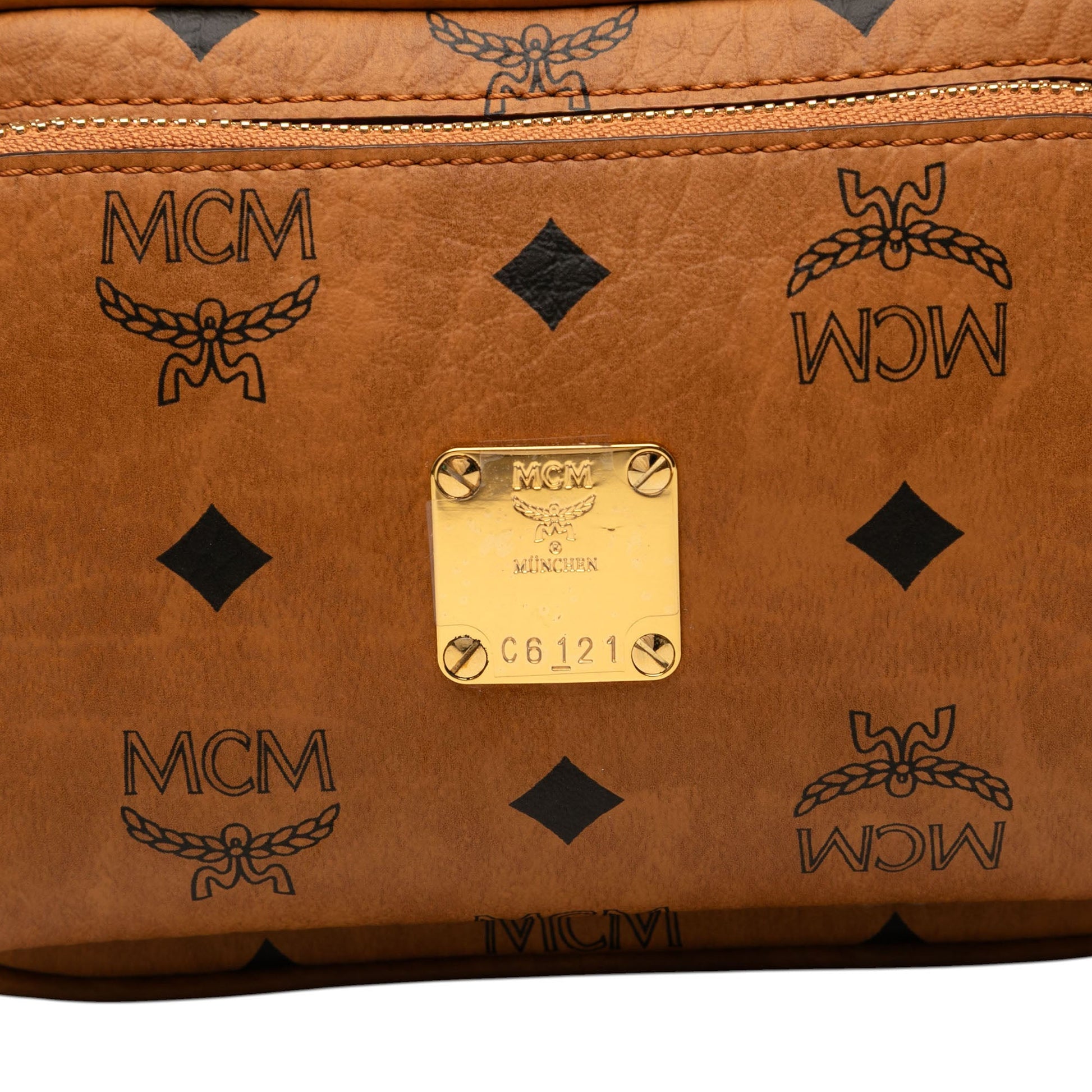 MCM Extra Mini Visetos Coated Canvas Aren Crossbody