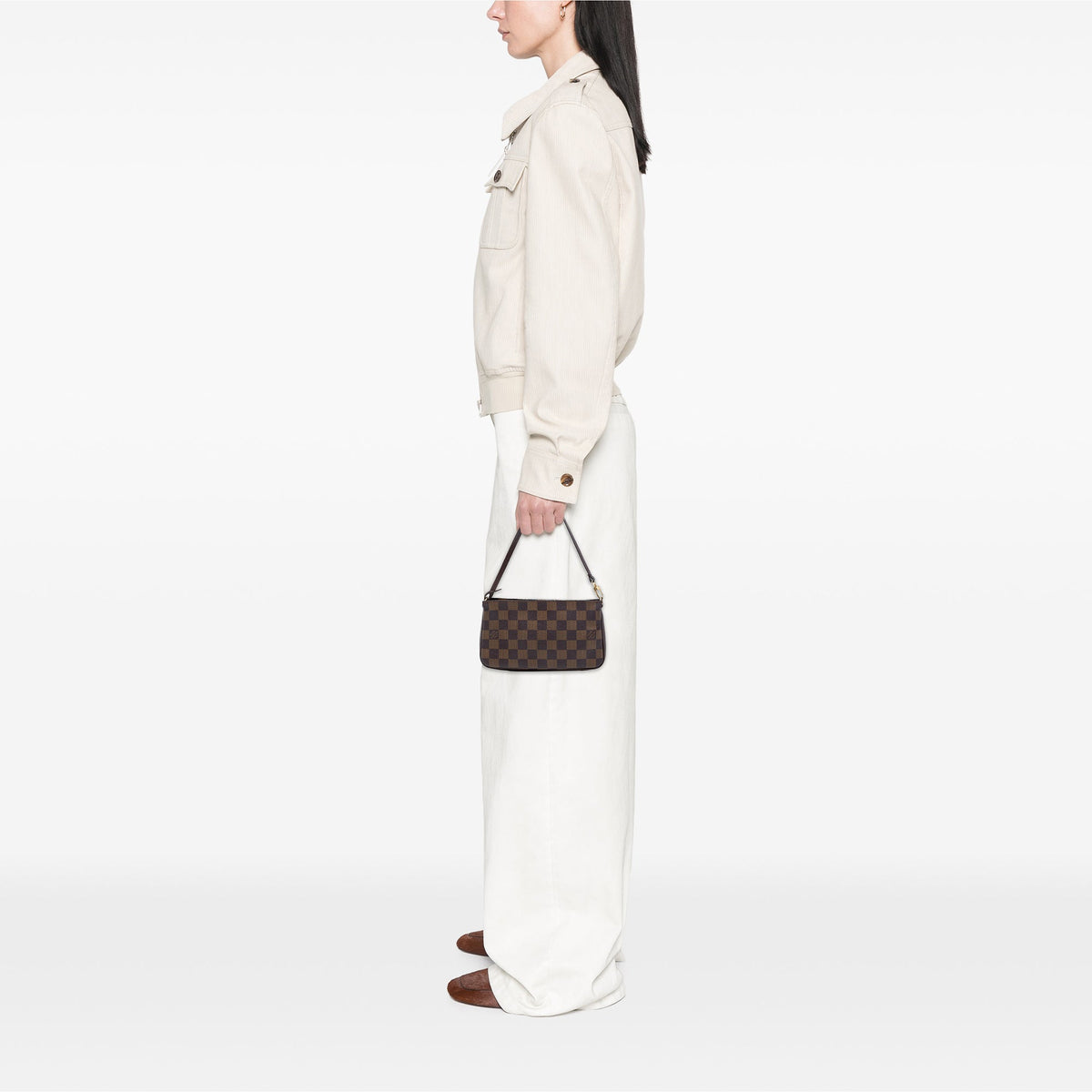 Louis Vuitton Damier Ebene Pochette Accessoires — Brown