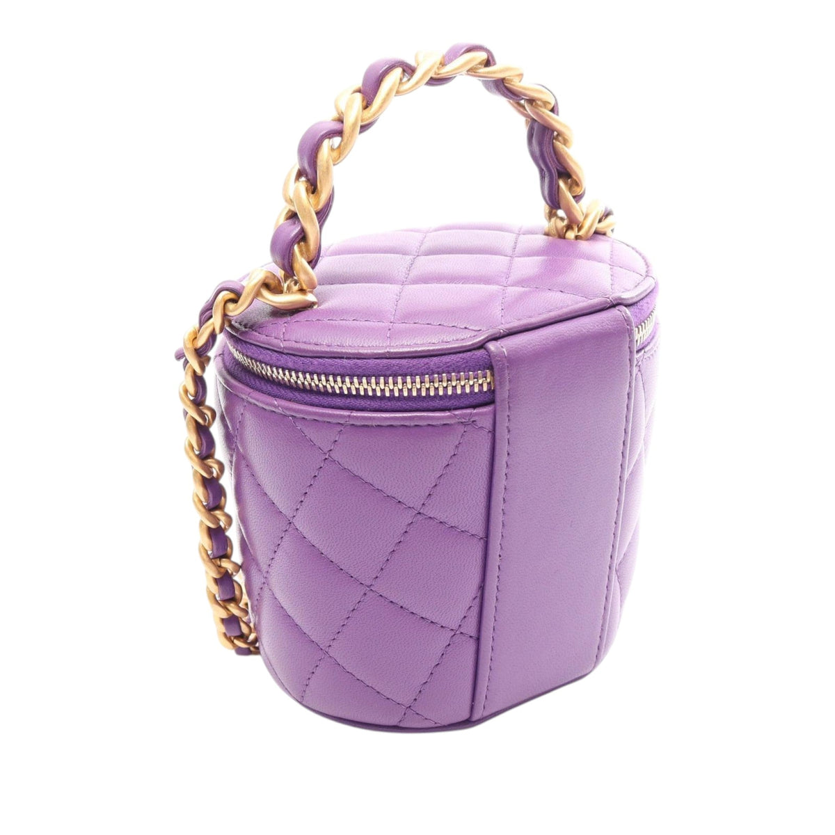 Chanel Quilted Lambskin Afternoon Tea Vanity Case with Chain