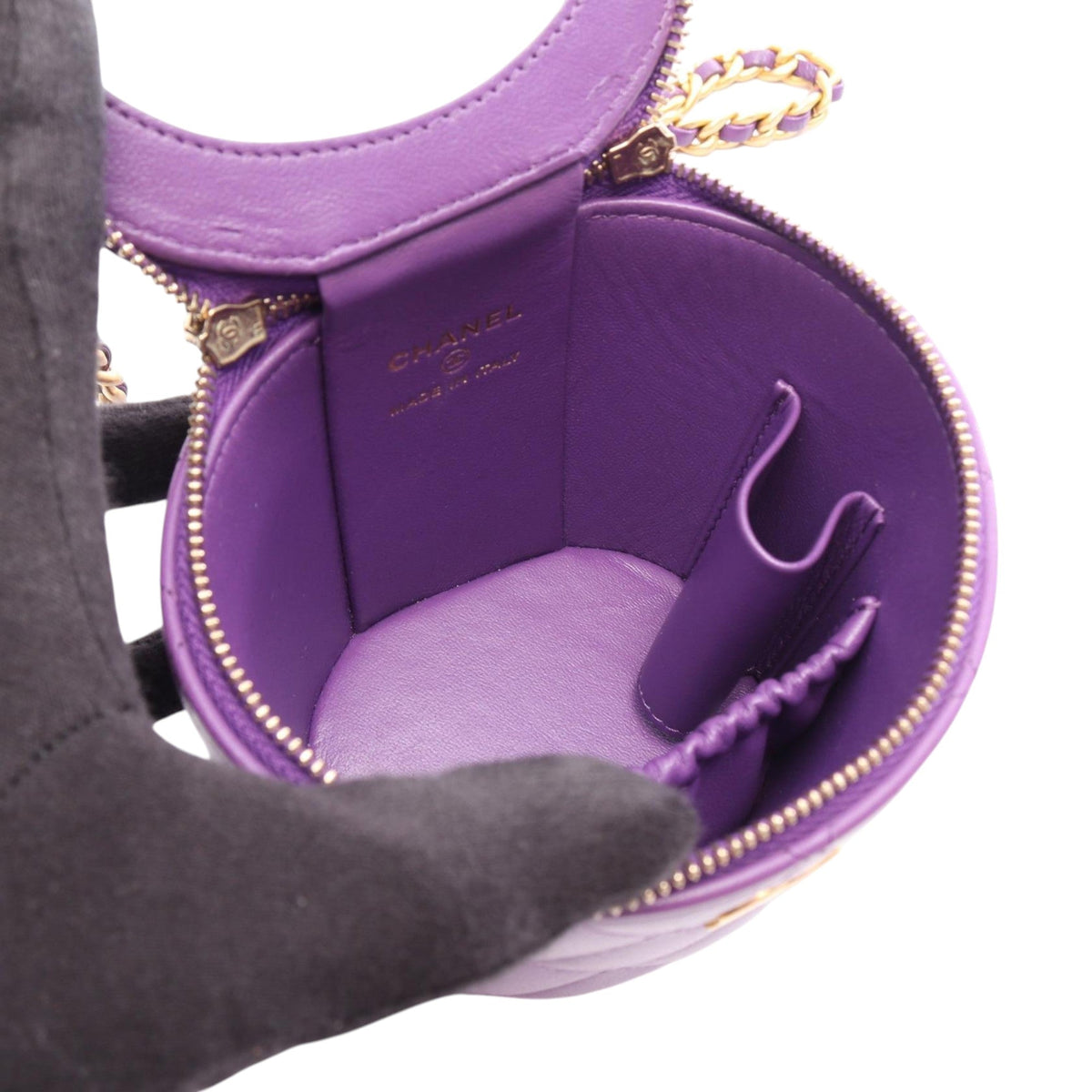 Chanel Quilted Lambskin Afternoon Tea Vanity Case with Chain
