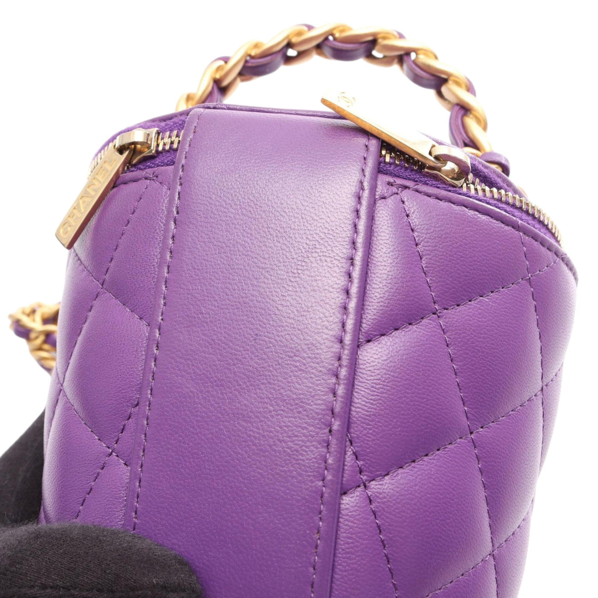 Chanel Quilted Lambskin Afternoon Tea Vanity Case with Chain
