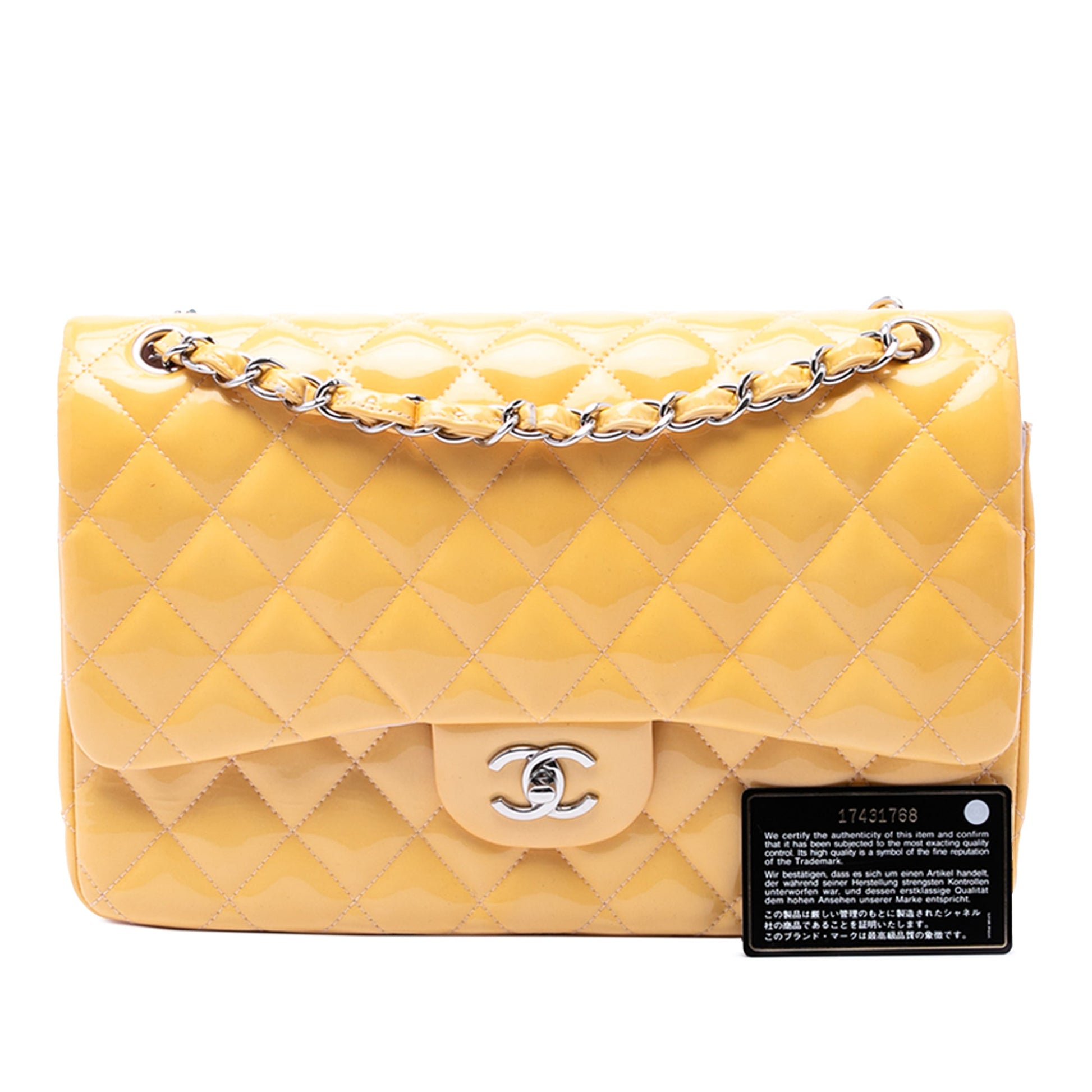 Chanel Jumbo Classic Patent Double Flap