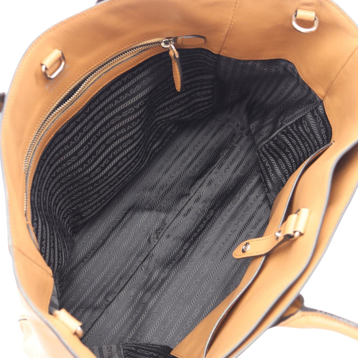 Prada City Calf Satchel — Brown