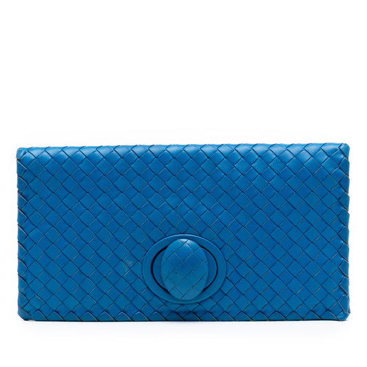 Bottega Veneta Nappa Intrecciato Turn Lock Clutch