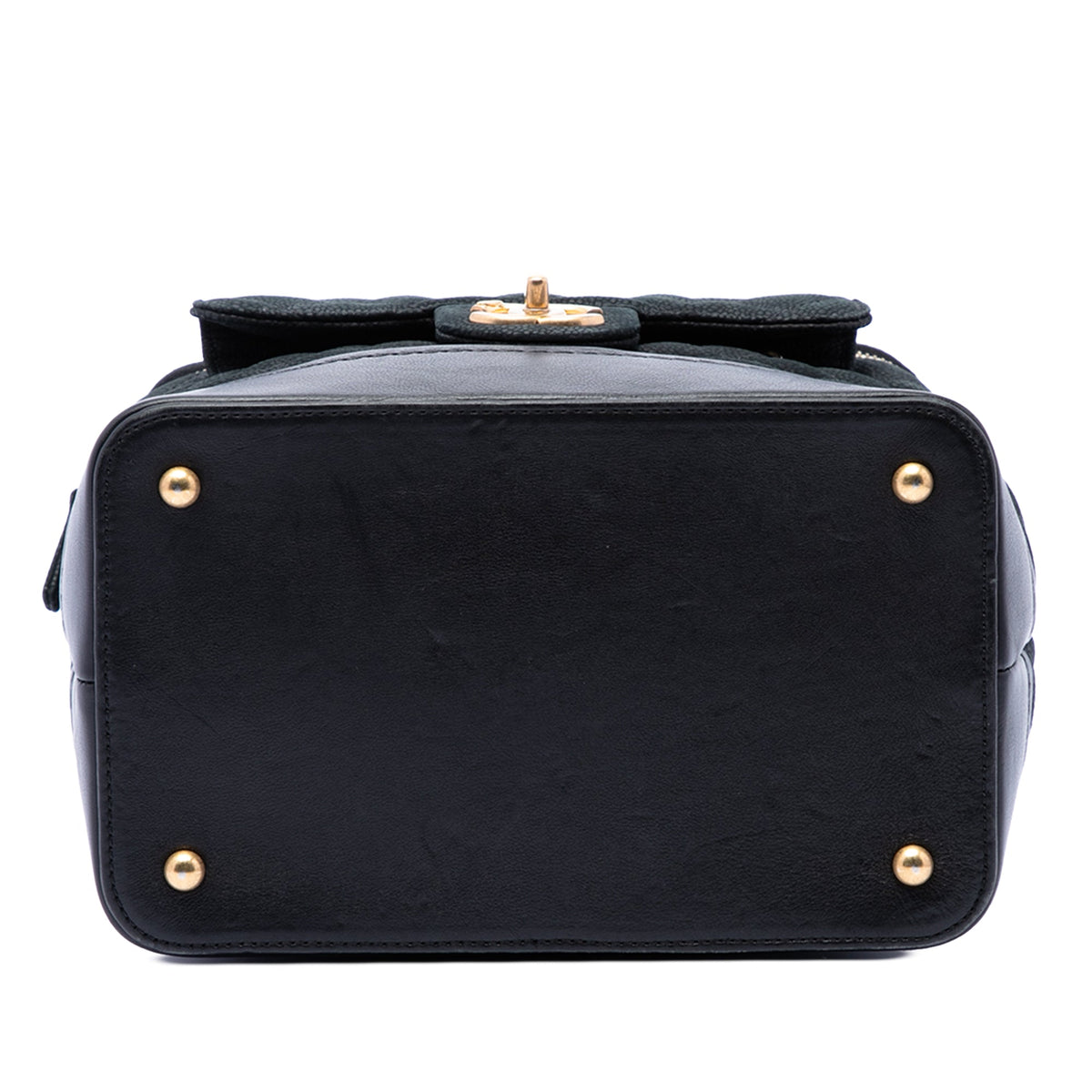 Chanel Quilted Iridescent Caviar Globe Trotter Vanity with Chain