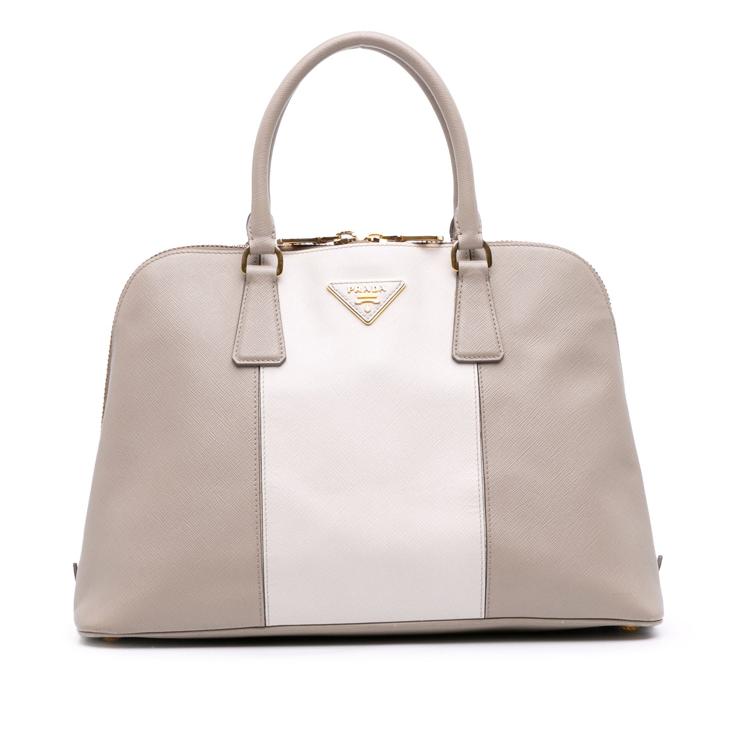 Prada Medium Bicolor Saffiano Lux Promenade Satchel