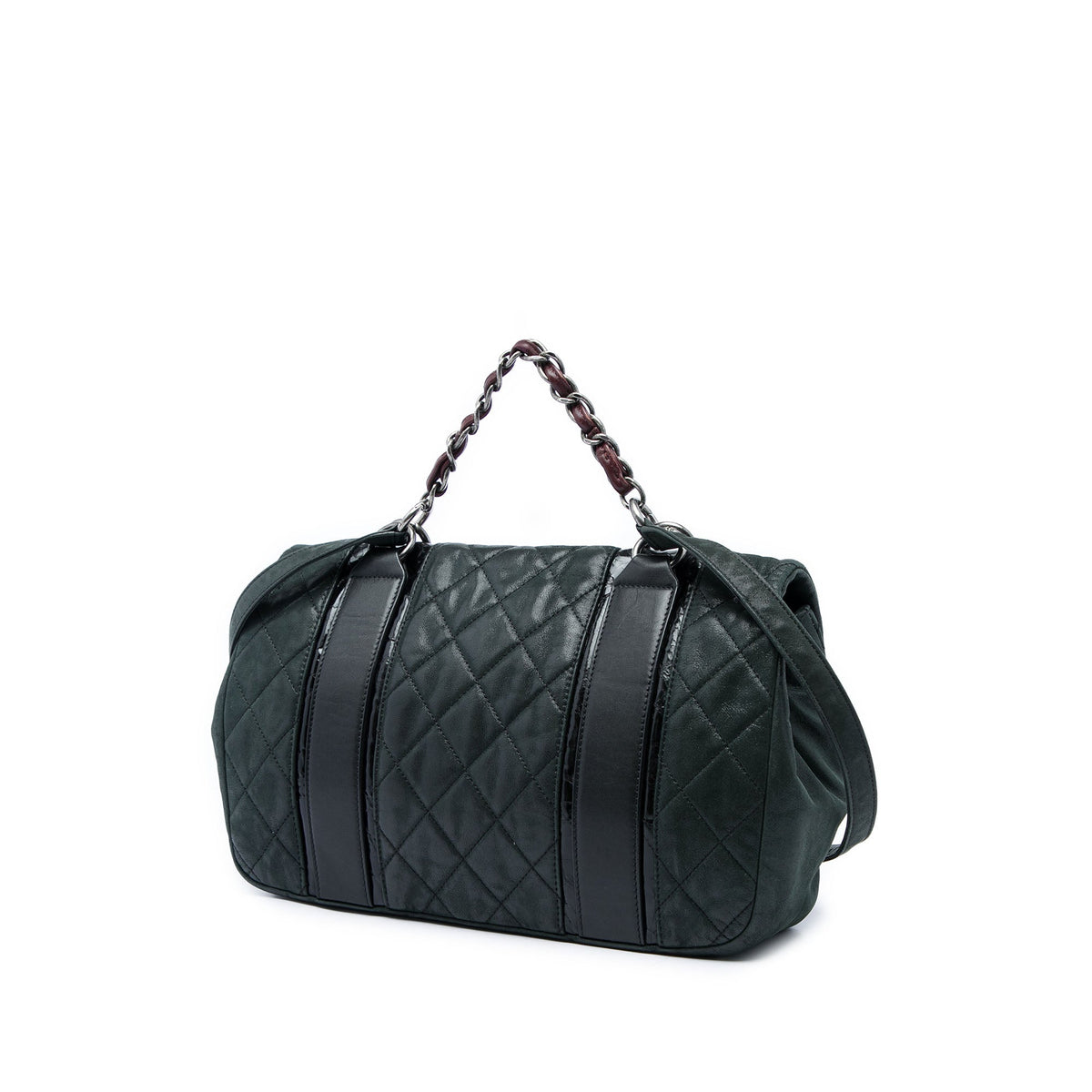 Chanel Quilted Iridescent Calfskin In The Mix Messenger Flap — Gray